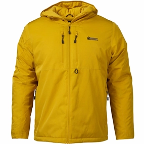 Rocky Mens Hooded Harvest Gold Polyester Softshell Jacket Weatherproof Construction Teflon coating