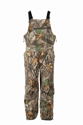 Rocky Mens Prohunter Bib Realtree Edge 100% Cotton Bib Overall Green Material MultiPocketStyle
