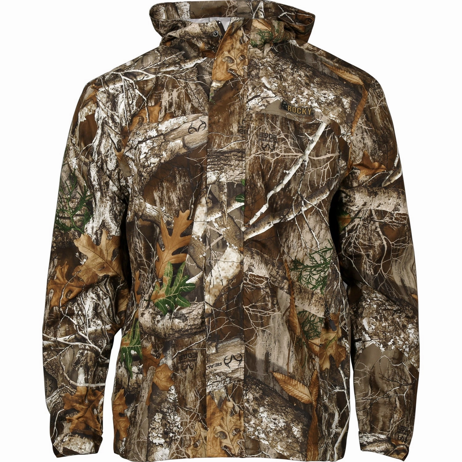 Eco Friendly Construction Rocky Mens ProHunter Rain Hood Realtree Edge Nylon Softshell Jacket