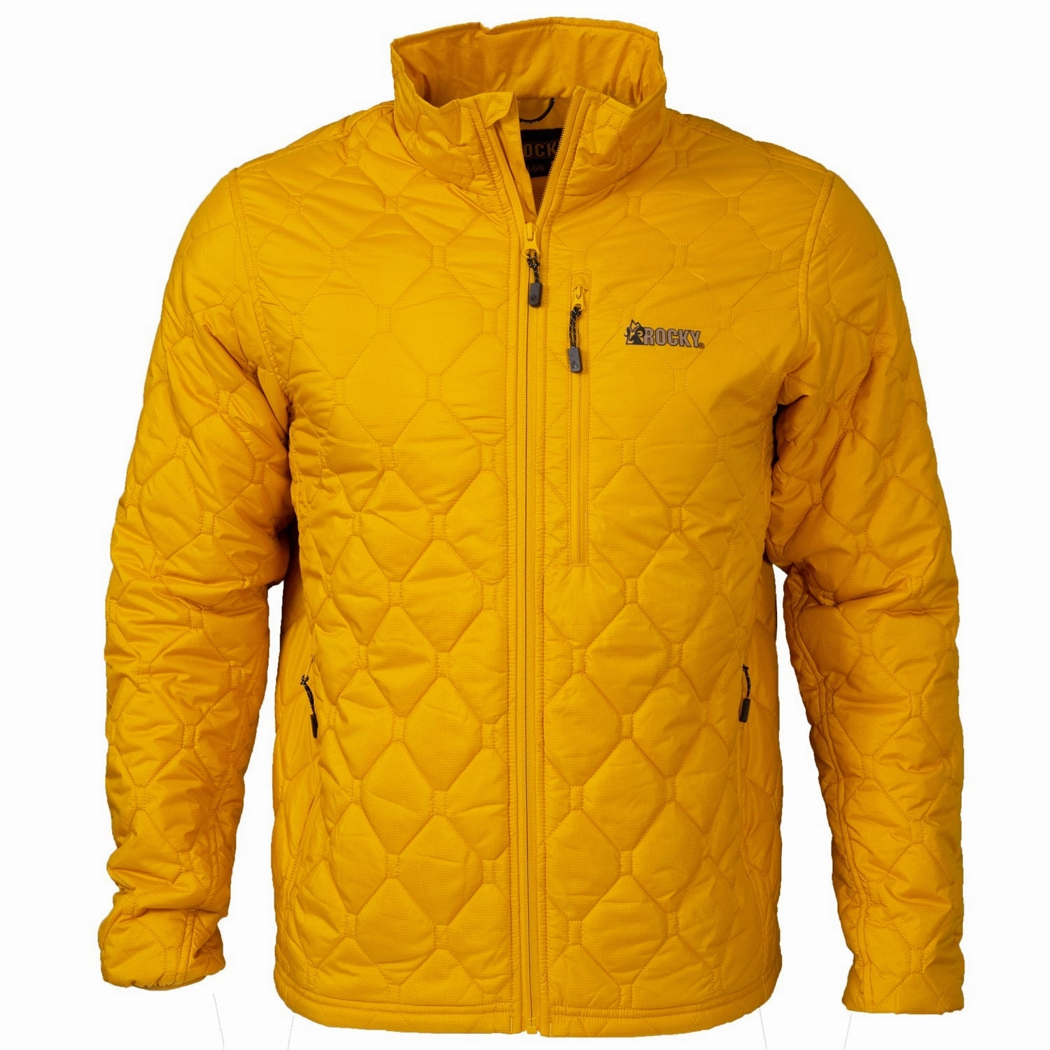 MoistureWicking Technology Rocky Mens Rugged Packable Harvest Gold Synthetic Softshell Jacket