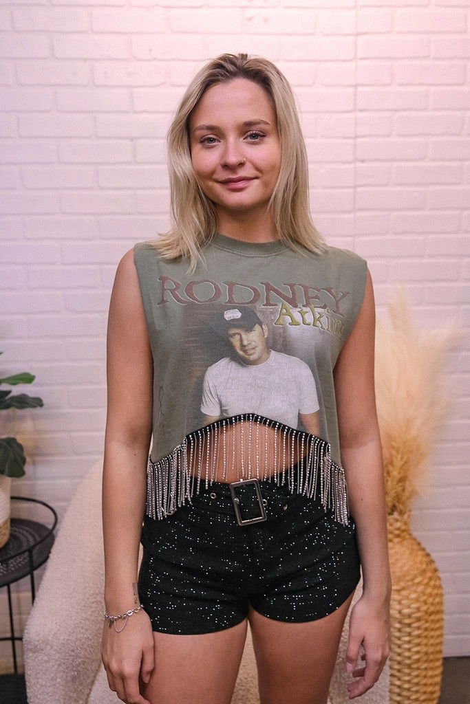 Easycare Rodney Atkins Rhinestone Fringe Tank