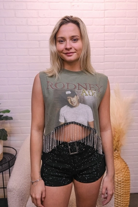Easycare Rodney Atkins Rhinestone Fringe Tank