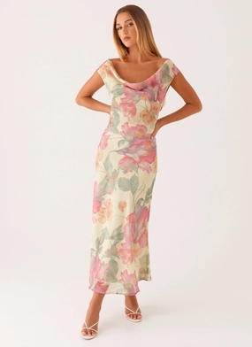 Role Model Maxi Dress - Yellow Peony Fresh Color