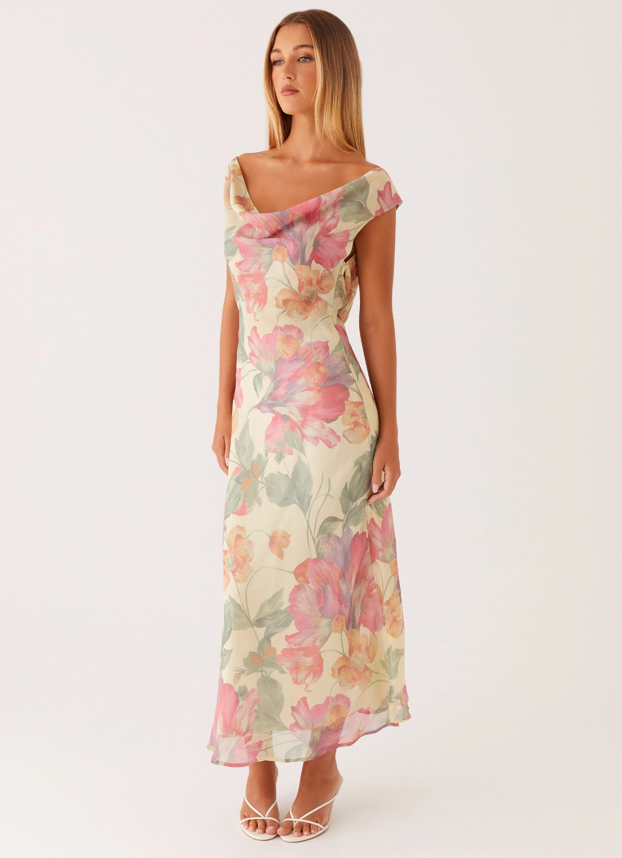 Role Model Maxi Dress - Yellow Peony Feminine flowing piece Soft Hue