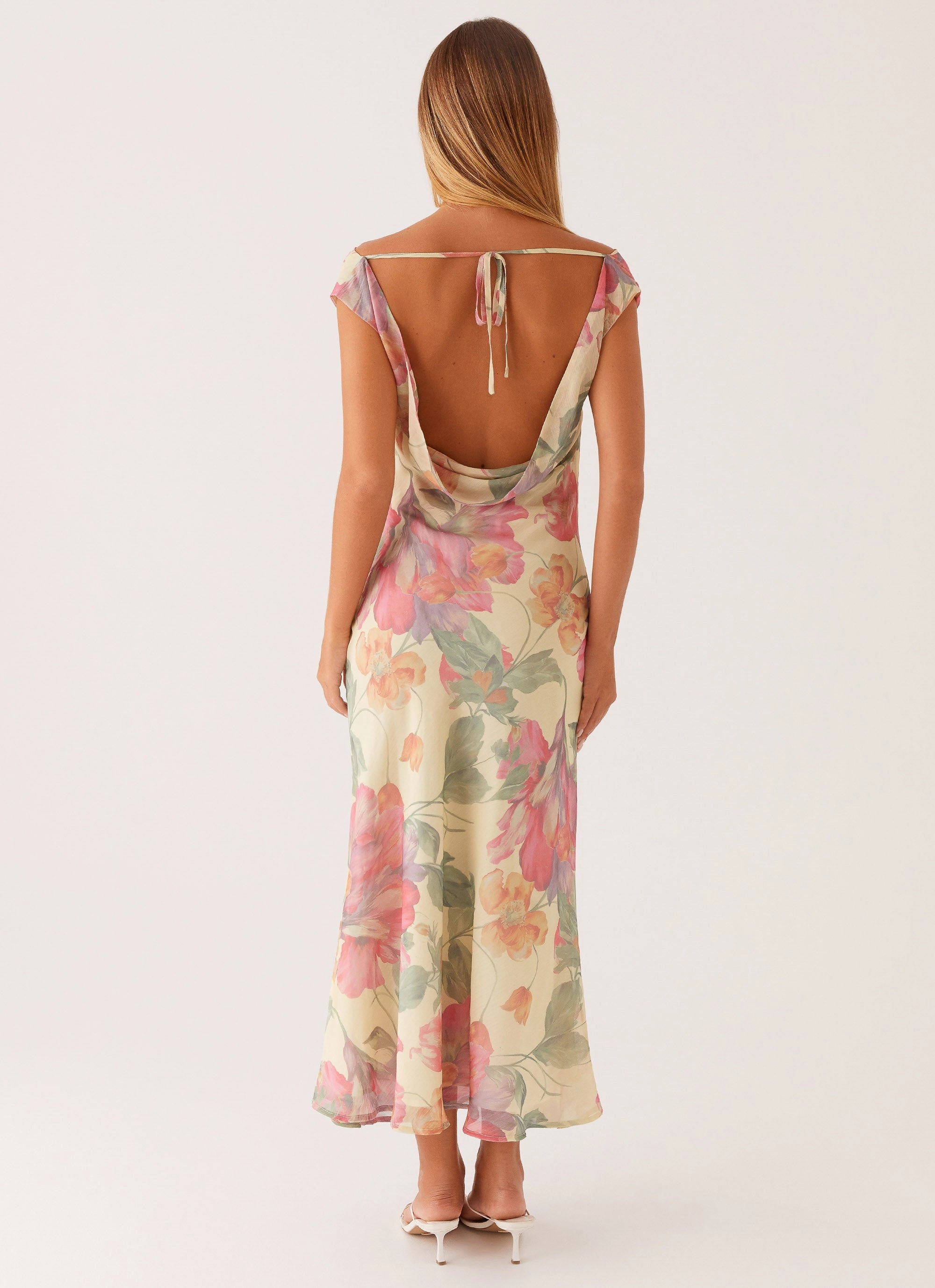 Role Model Maxi Dress - Yellow Peony Breathable fabric