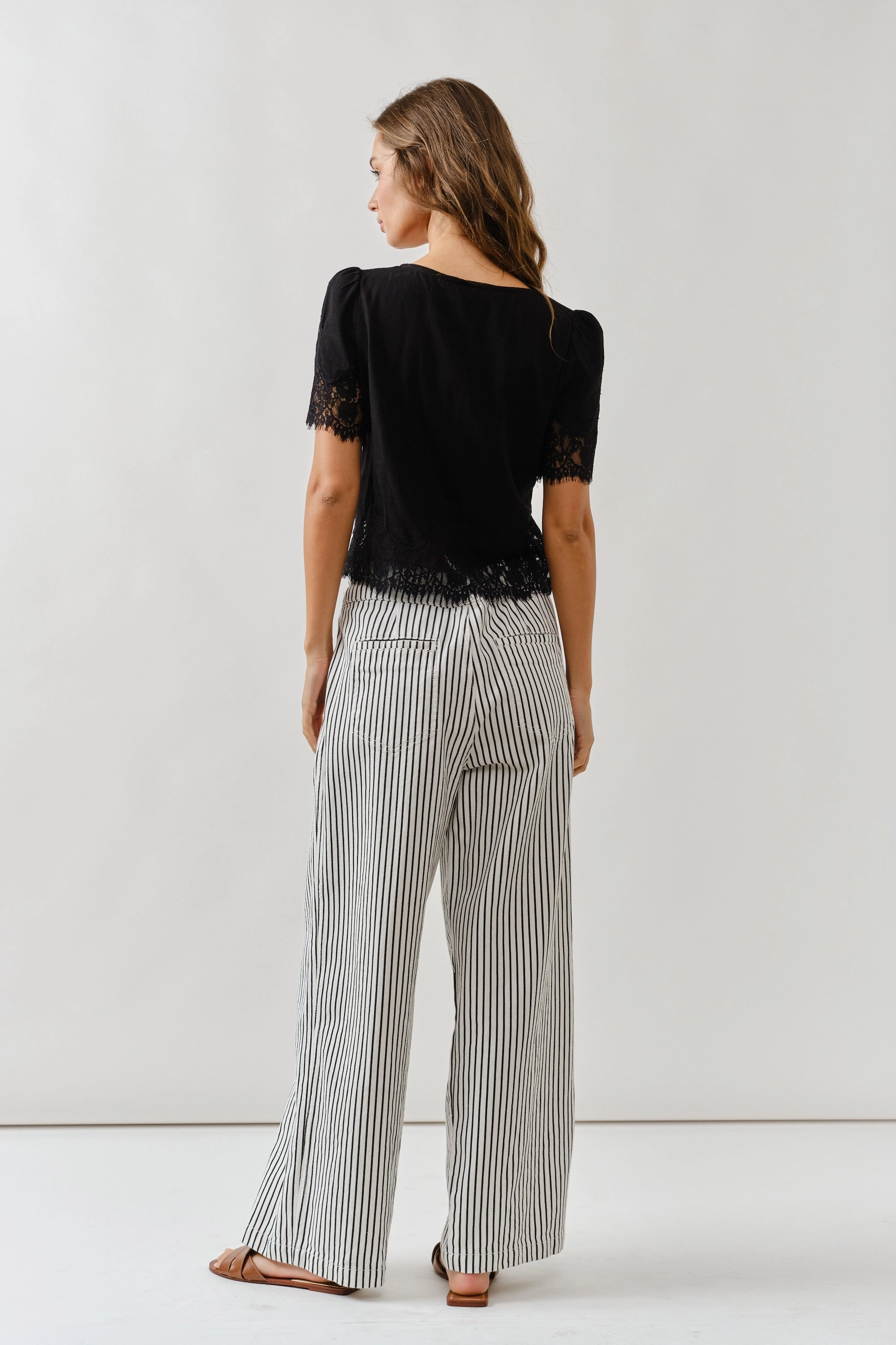 Romantic Lace Blouse - Black AntiStatic Material Antibacterial