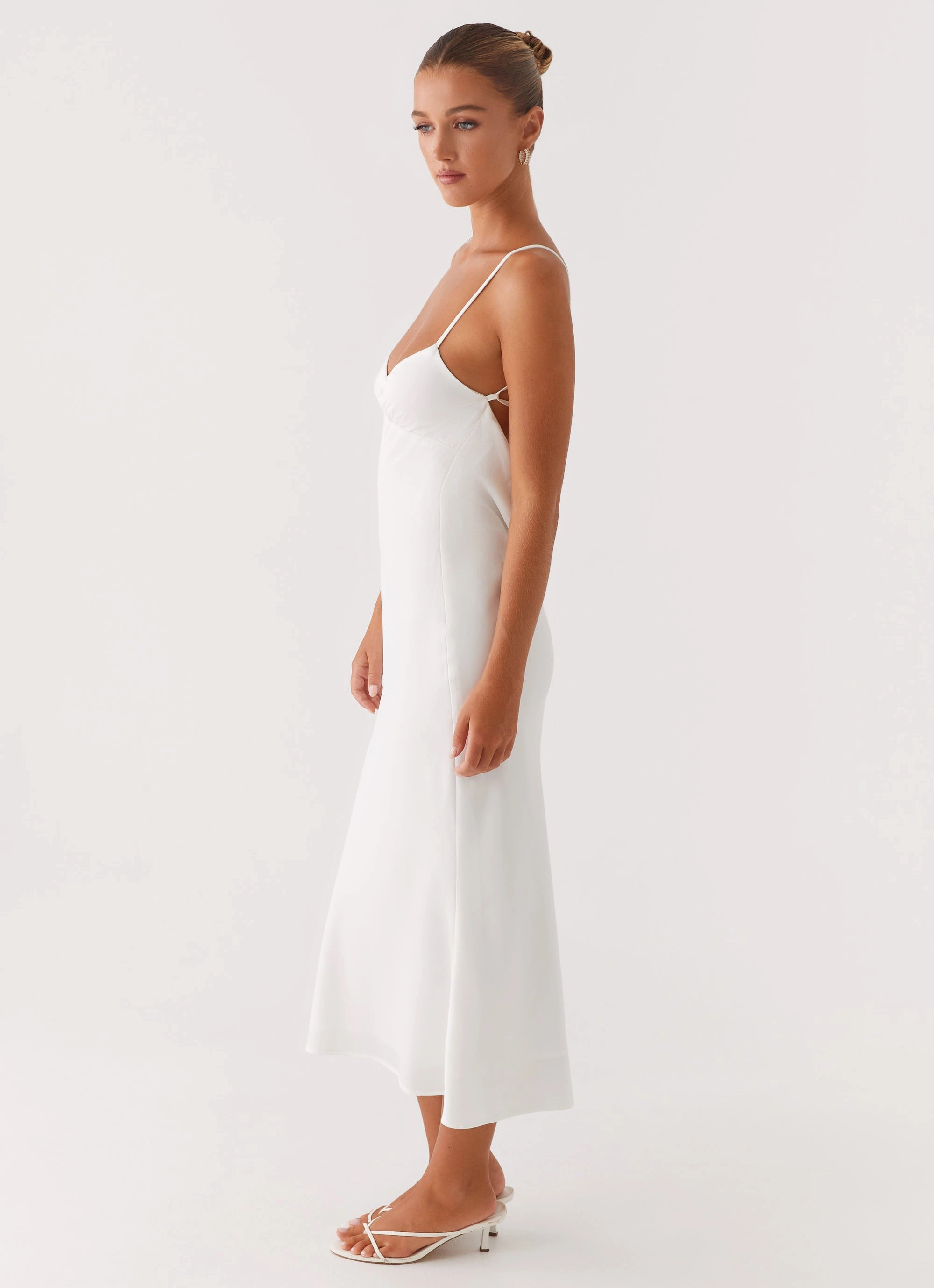 Comfortable Style Summer Ease Bentley Midi Dress - White