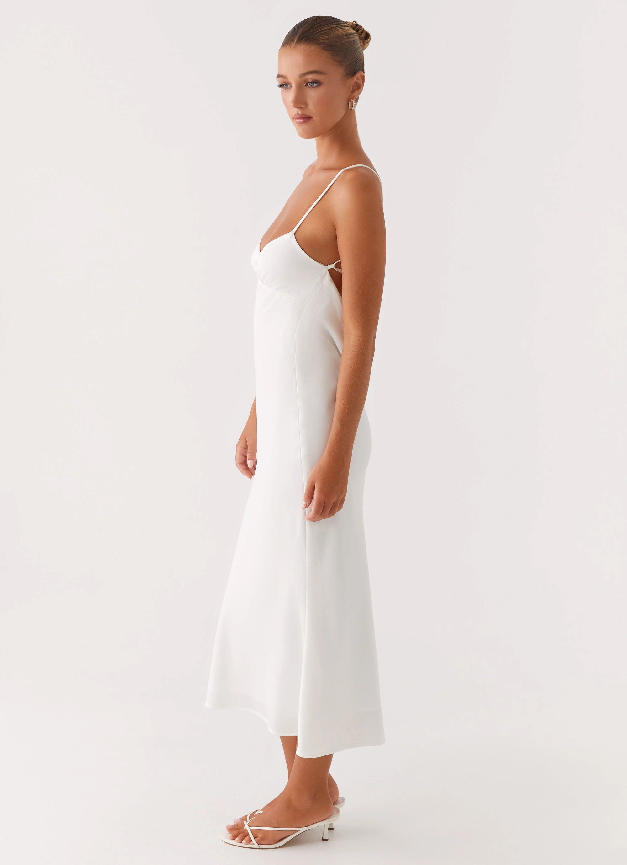 Bentley Midi Dress - White Wrap Charm