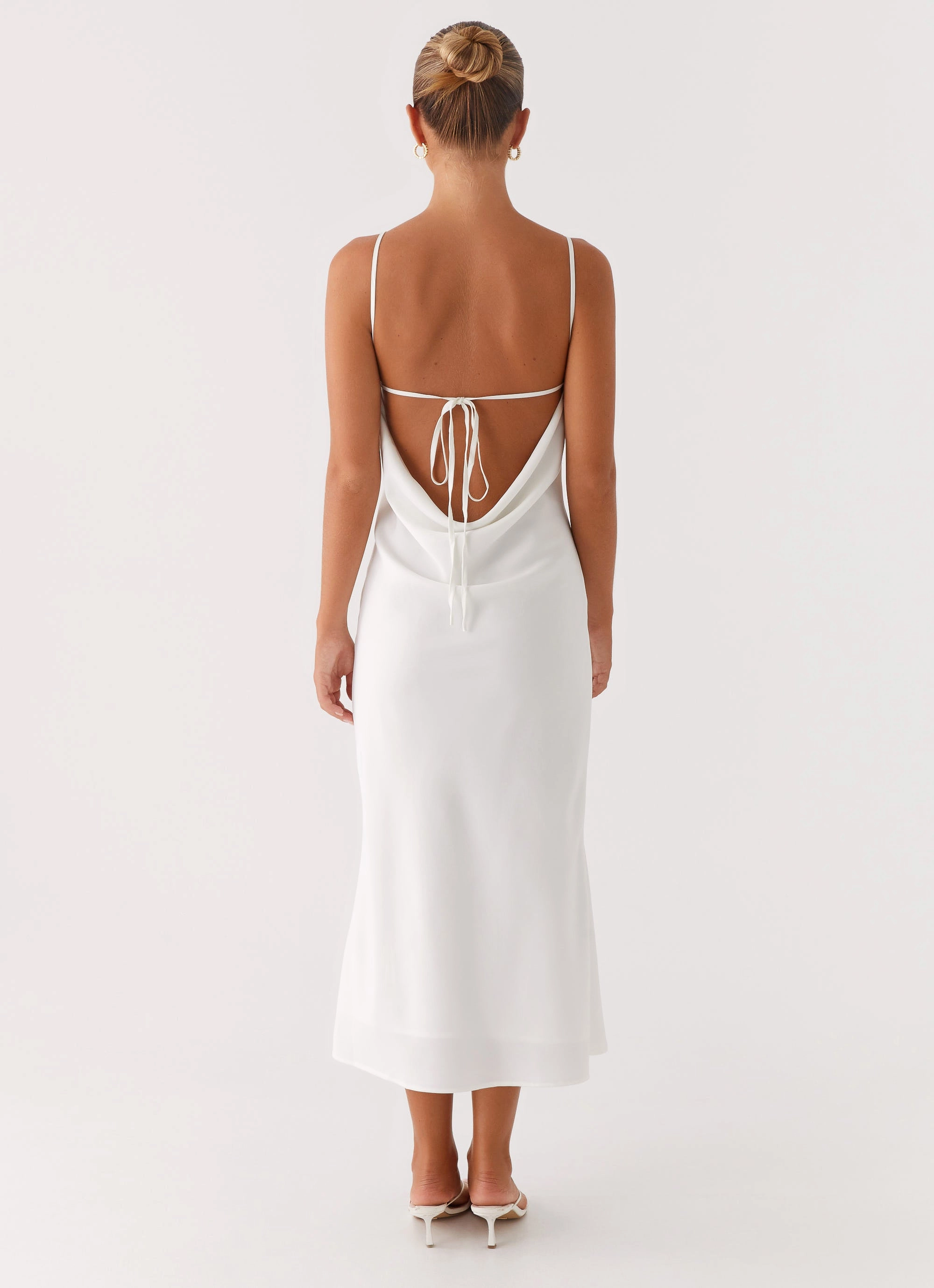 Bentley Midi Dress - White Gentle Glow