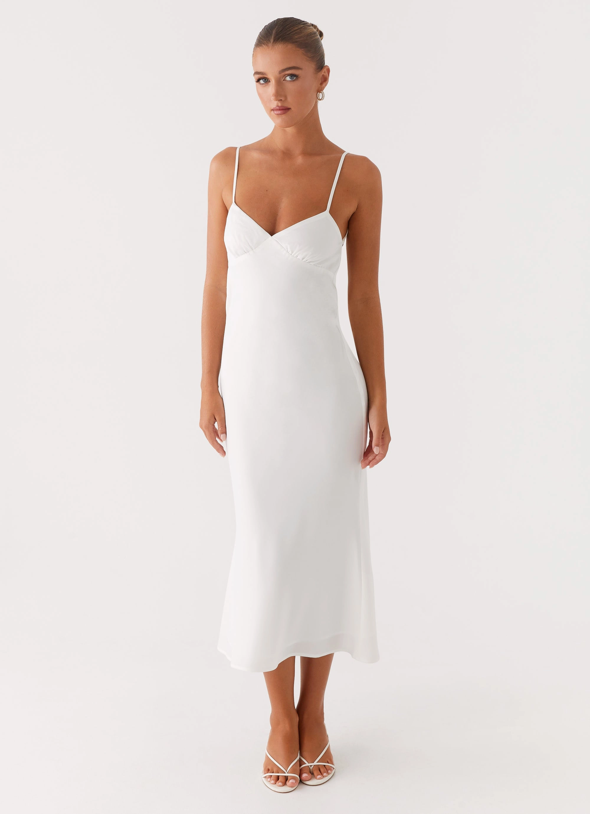 Bentley Midi Dress - White Travel-friendly