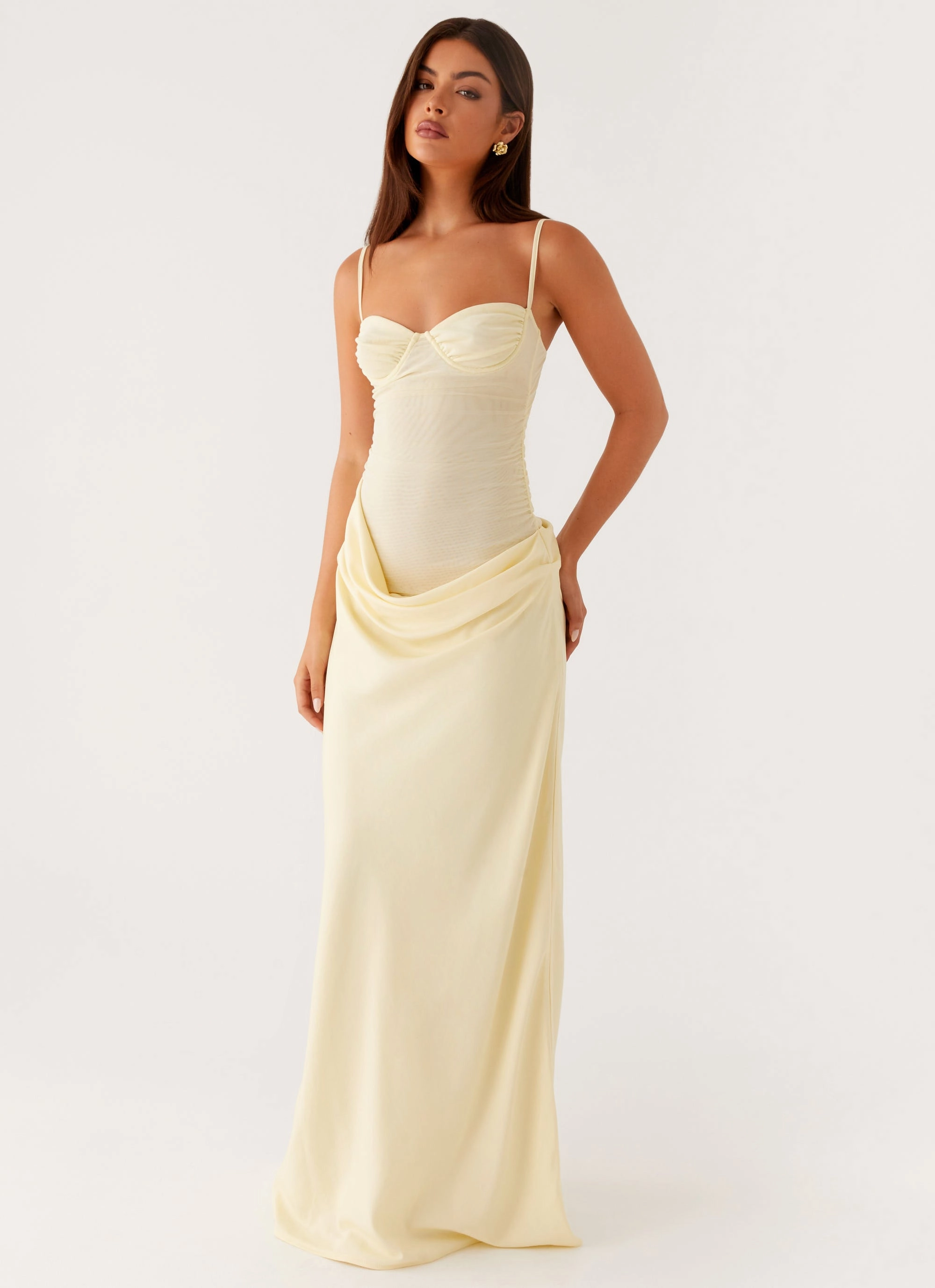 Romy Maxi Dress - Yellow Basic Shape