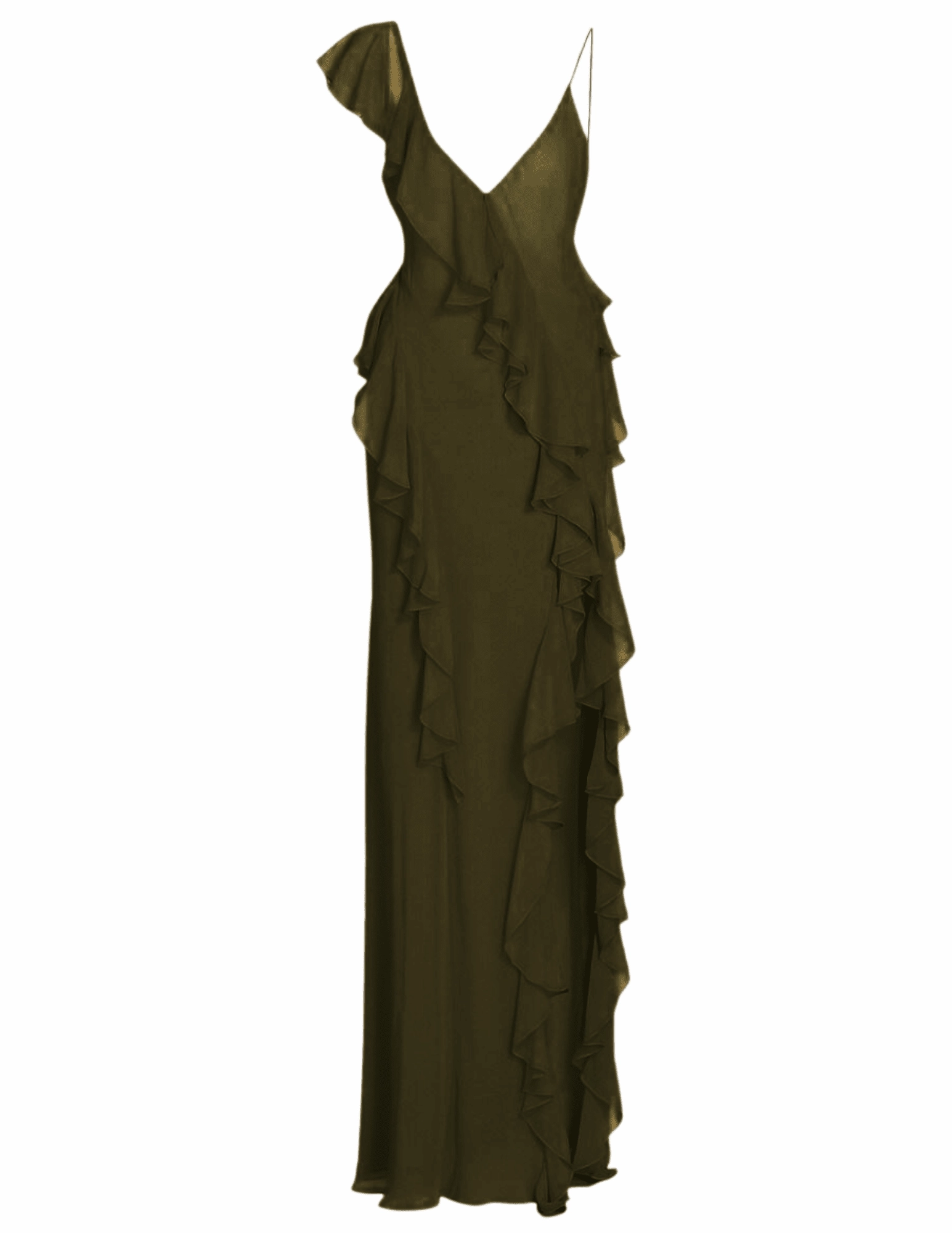 Ronny Kobo Olivialle Asymmetrical Ruffle Maxi Dress Whimsical Mood