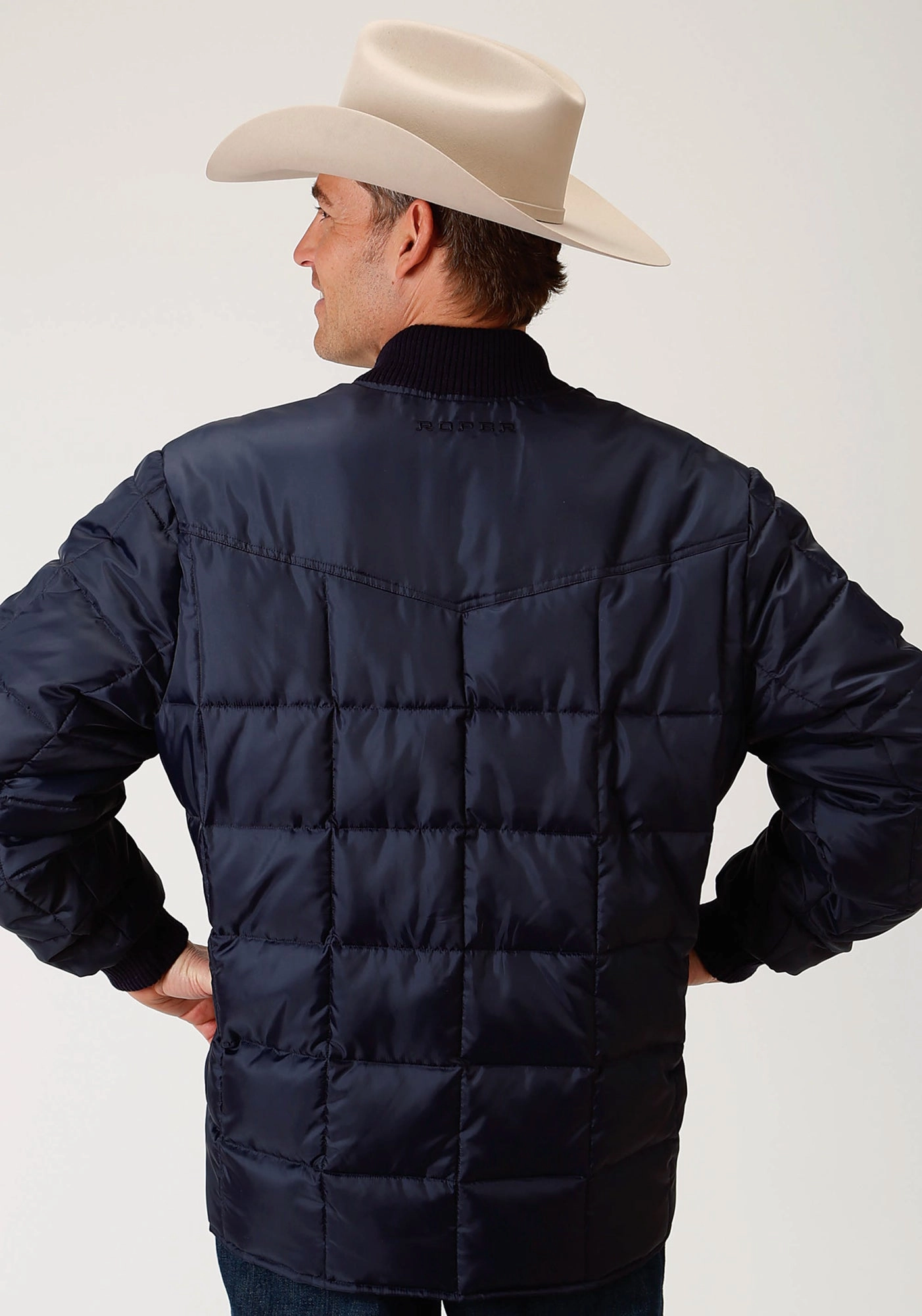 Roper Insulated Mens Navy Blue Polyester Rangegear Jacket Ultra Soft Brushed Interior Cozy Fit