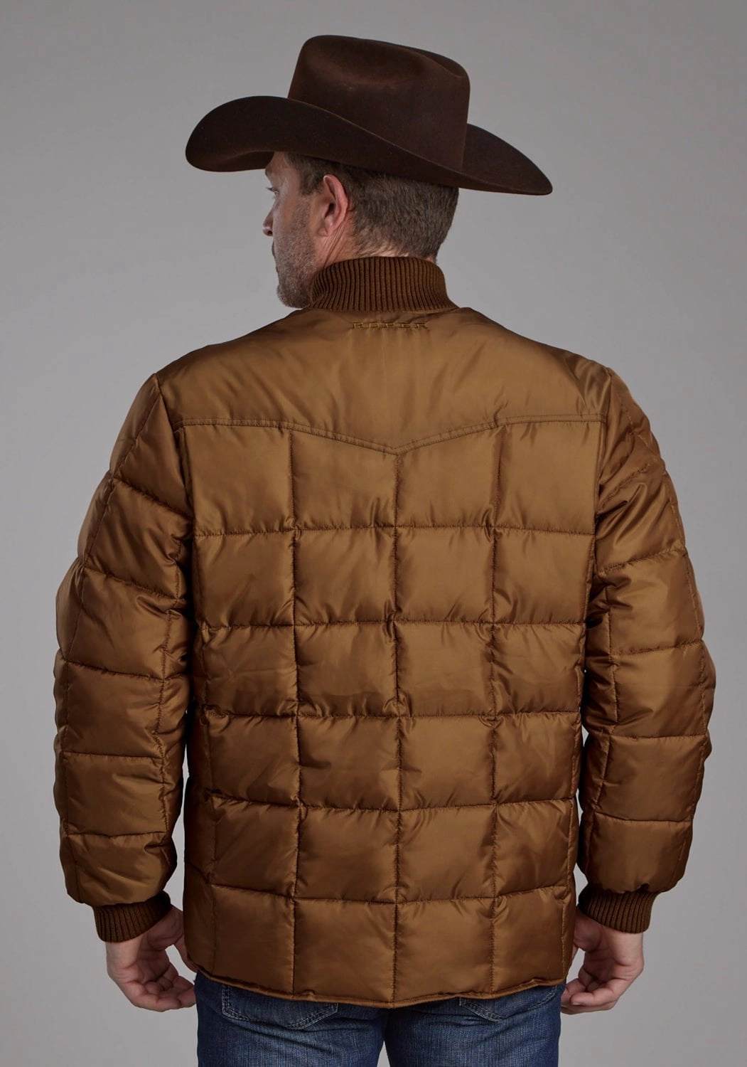 Double Stitch Reinforcement Roper Mens Insulated Western Caramel 100% Polyester Insulated Jacket