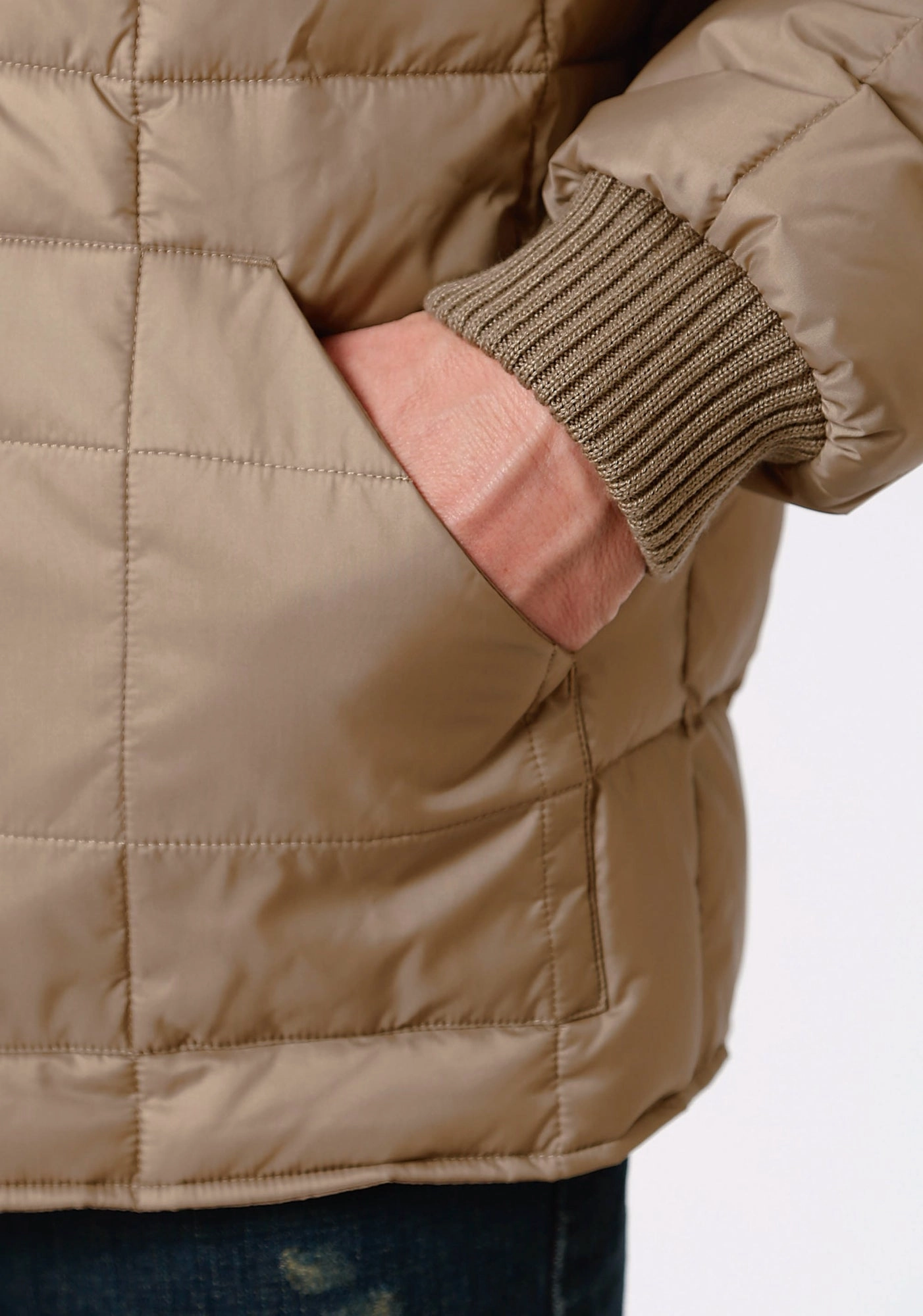 Water Repellent Fabric Roper Rangegear Mens Khaki Polyester Insulated Jacket