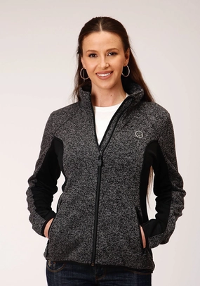 FlexibleFit Roper Womens Charcoal Grey Polyester Fleece Jacket