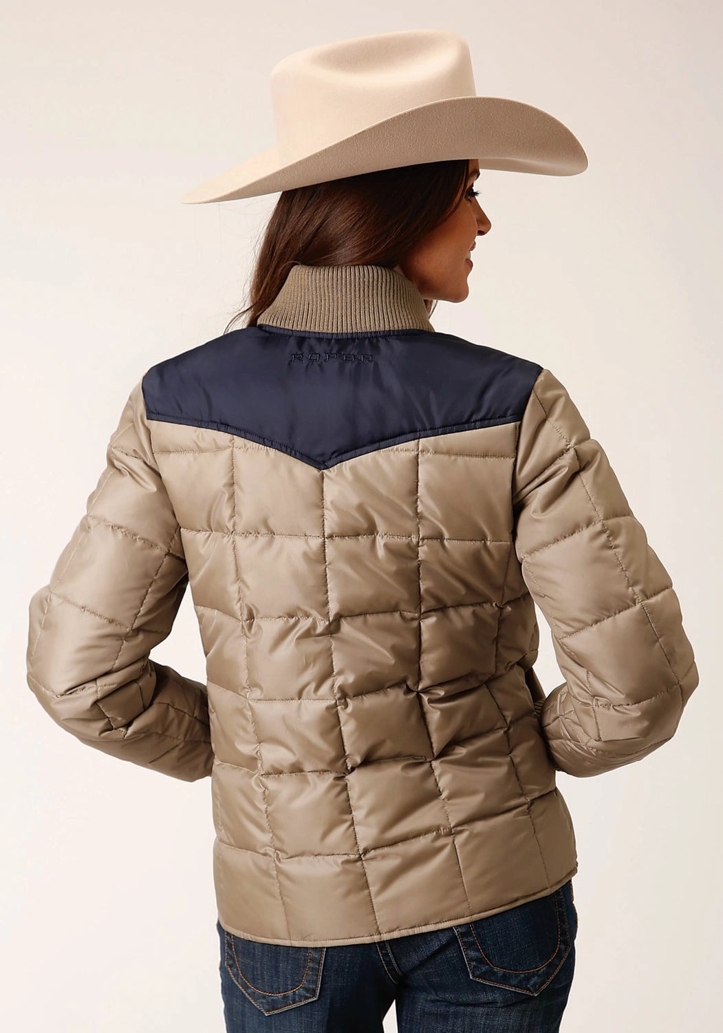 Full Length Zipper Closure Roper Womens Western Polyfill Brown 100% Polyester Softshell Jacket