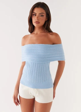 Rosen Knit Top - Blue ButtonFront Outdoor Apparel