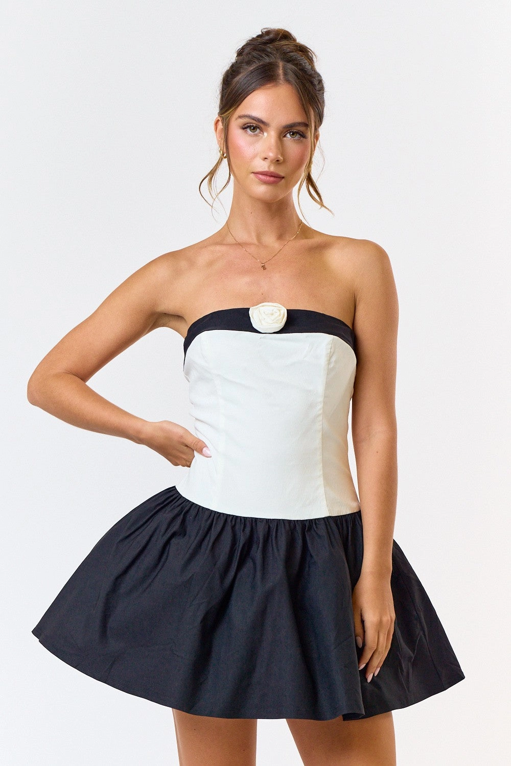 Fit For All Daily Comfort Rosette Tube Mini Dress