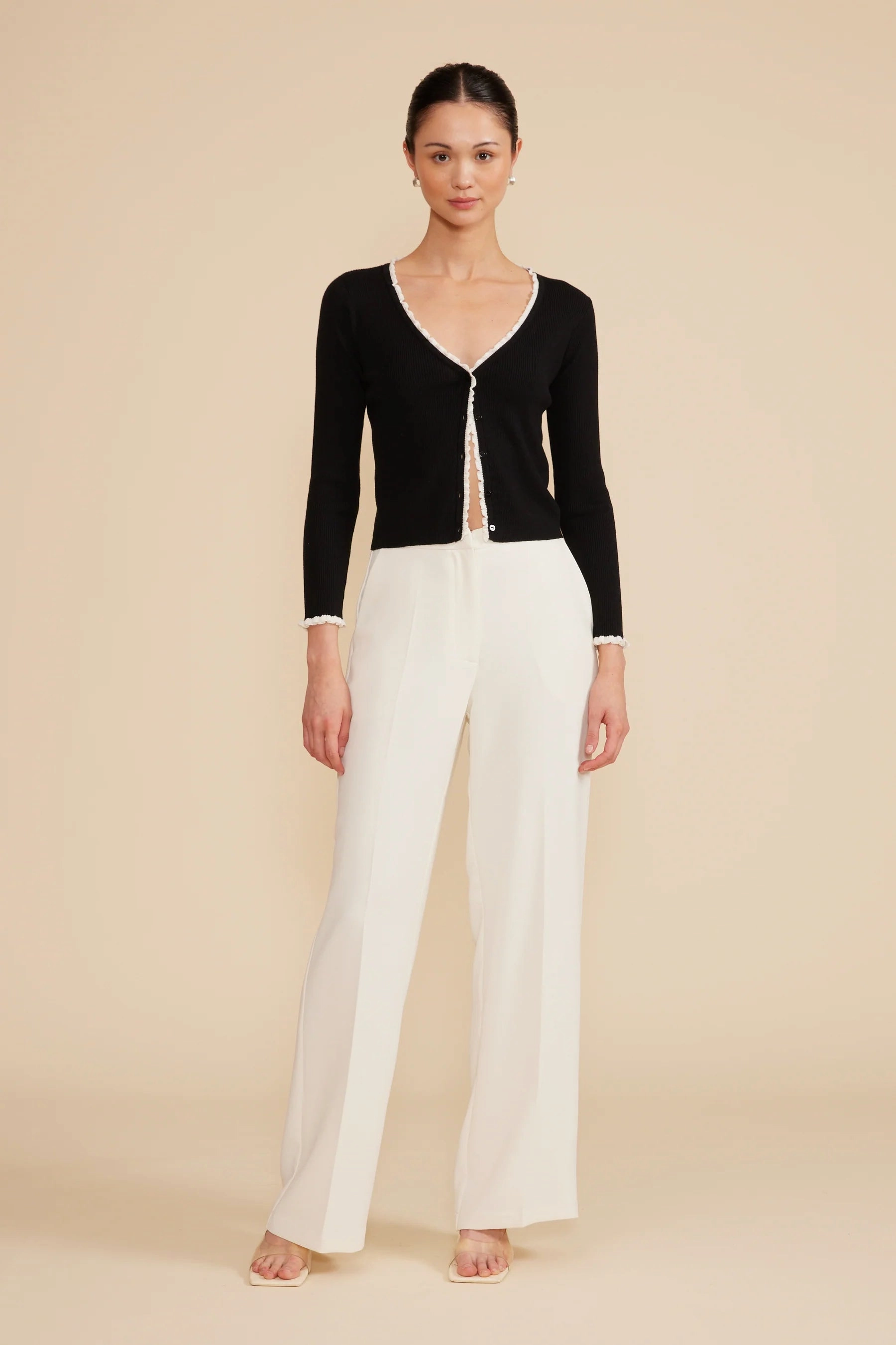 Roshe Mini Cardigan - Black Reflective Trims Shrinkage Prevention Treatment