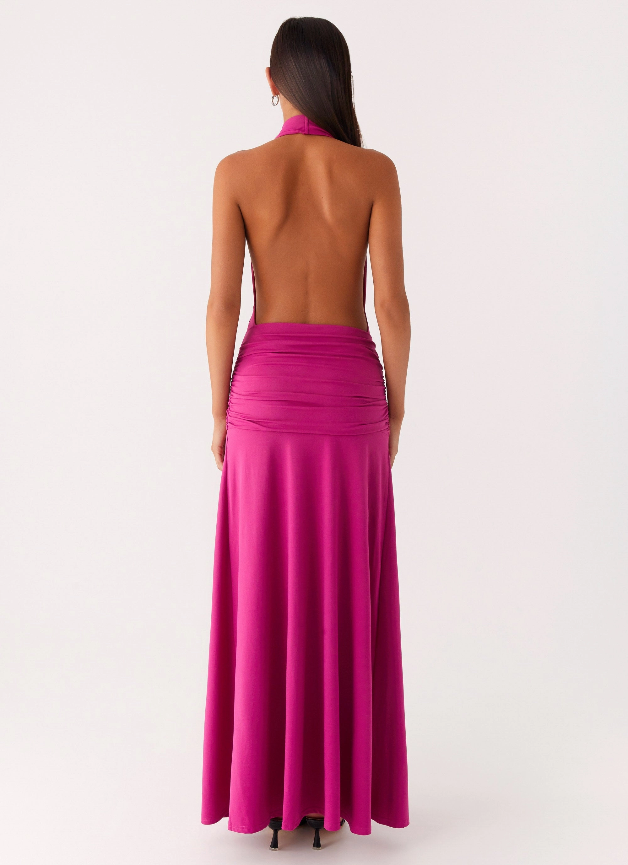 Rowan Ray Cowl Maxi Dress - Fuchsia AntiPillTreatment