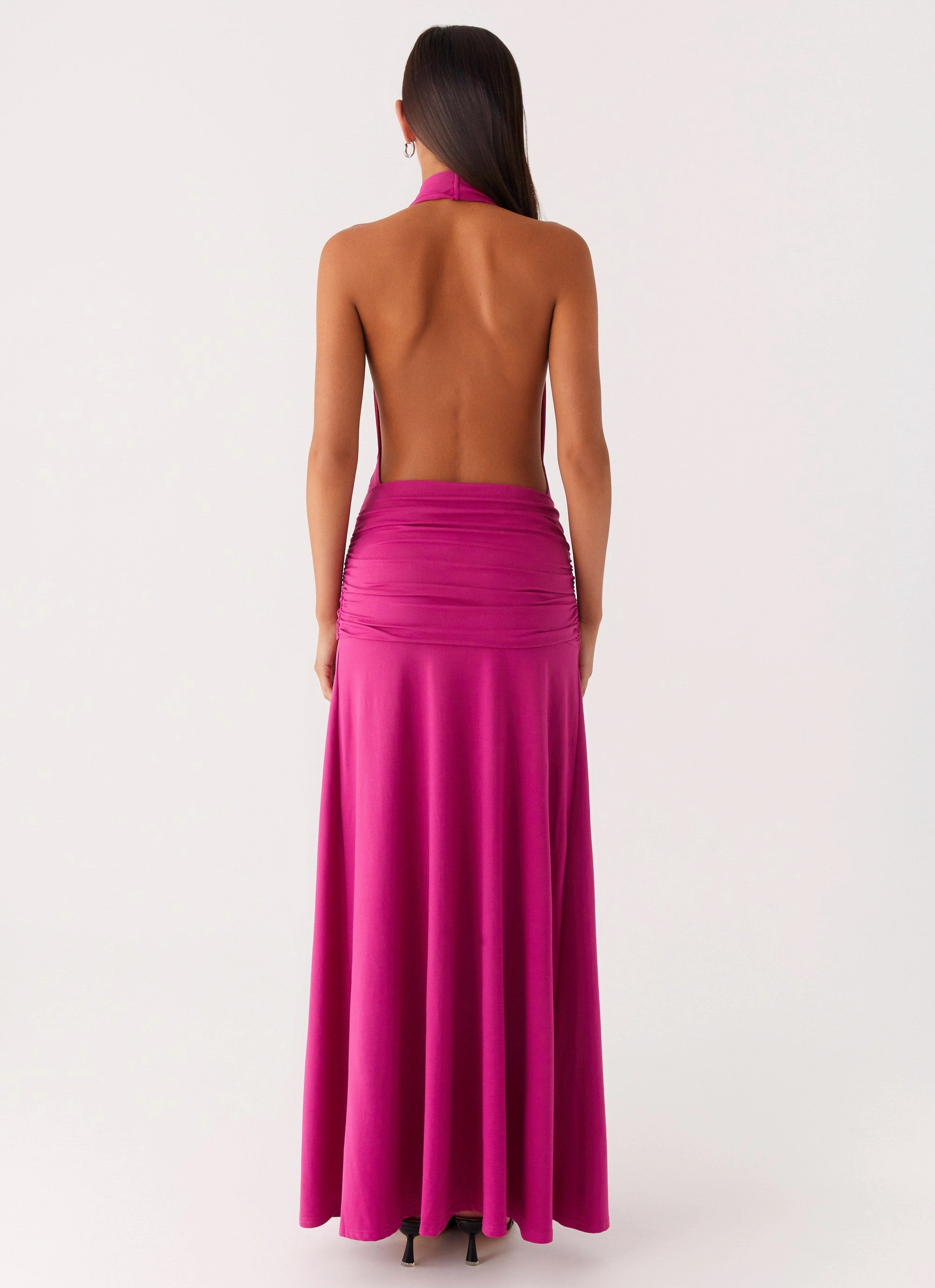 Go To Wear Radiant Mood Rowan Ray Cowl Maxi Dress - Fuchsia