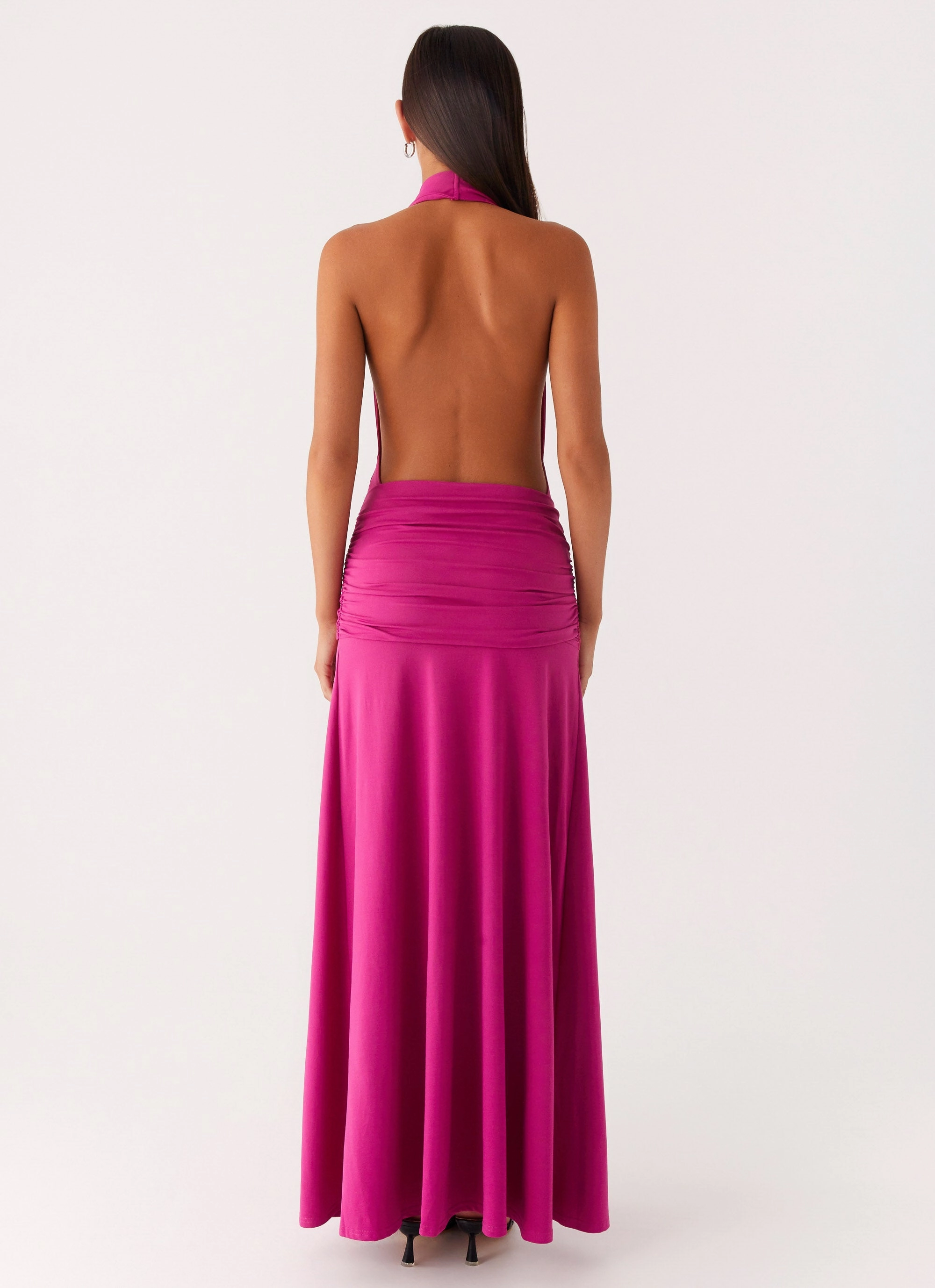 Rowan Ray Cowl Maxi Dress - Fuchsia Joyful Look