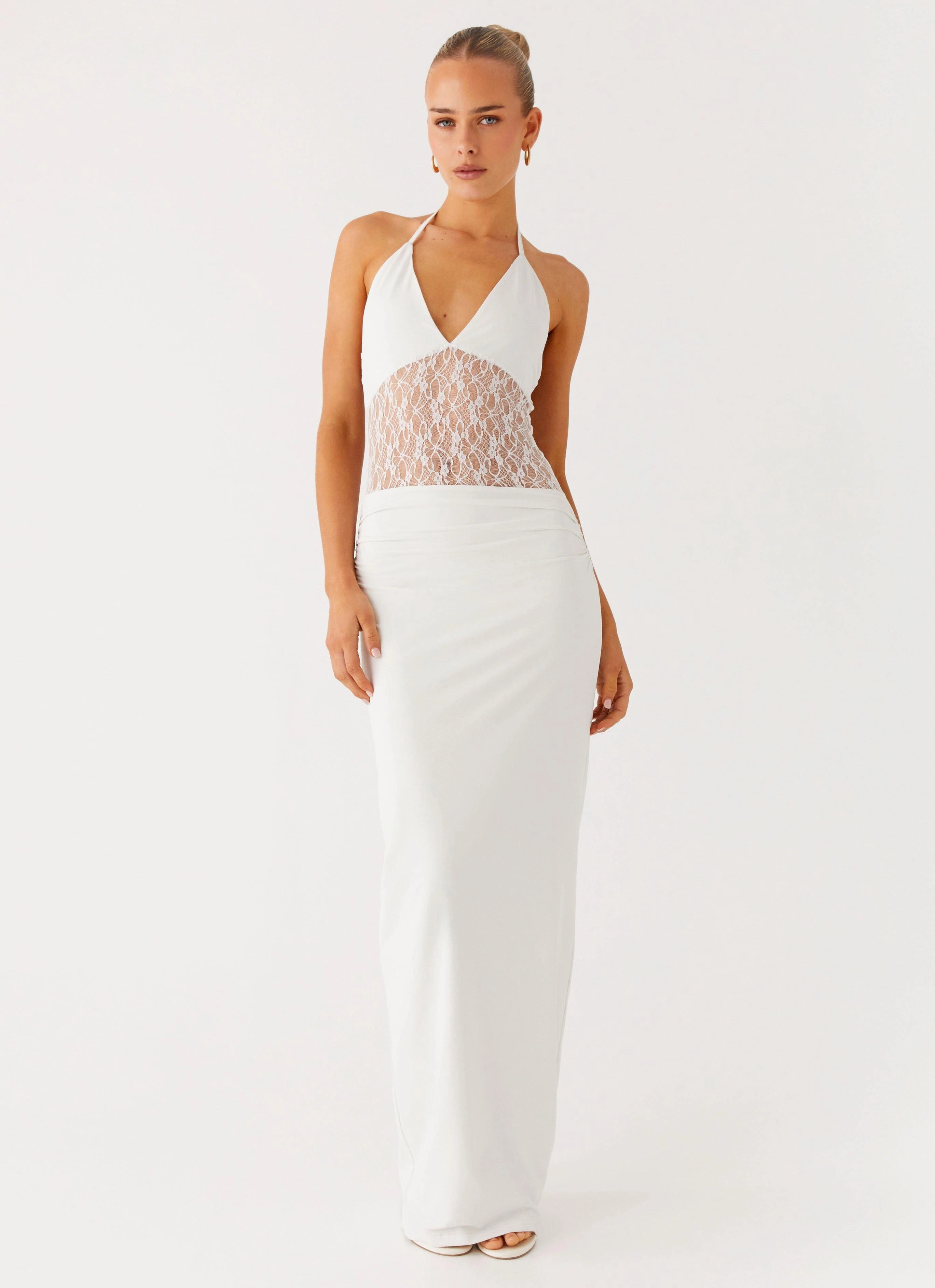 Neutral Layer Easy Movement Enchant Lace Maxi Dress - Ivory