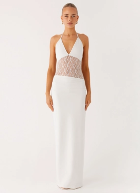Enchant Lace Maxi Dress - Ivory Shiny surface Polished Wear