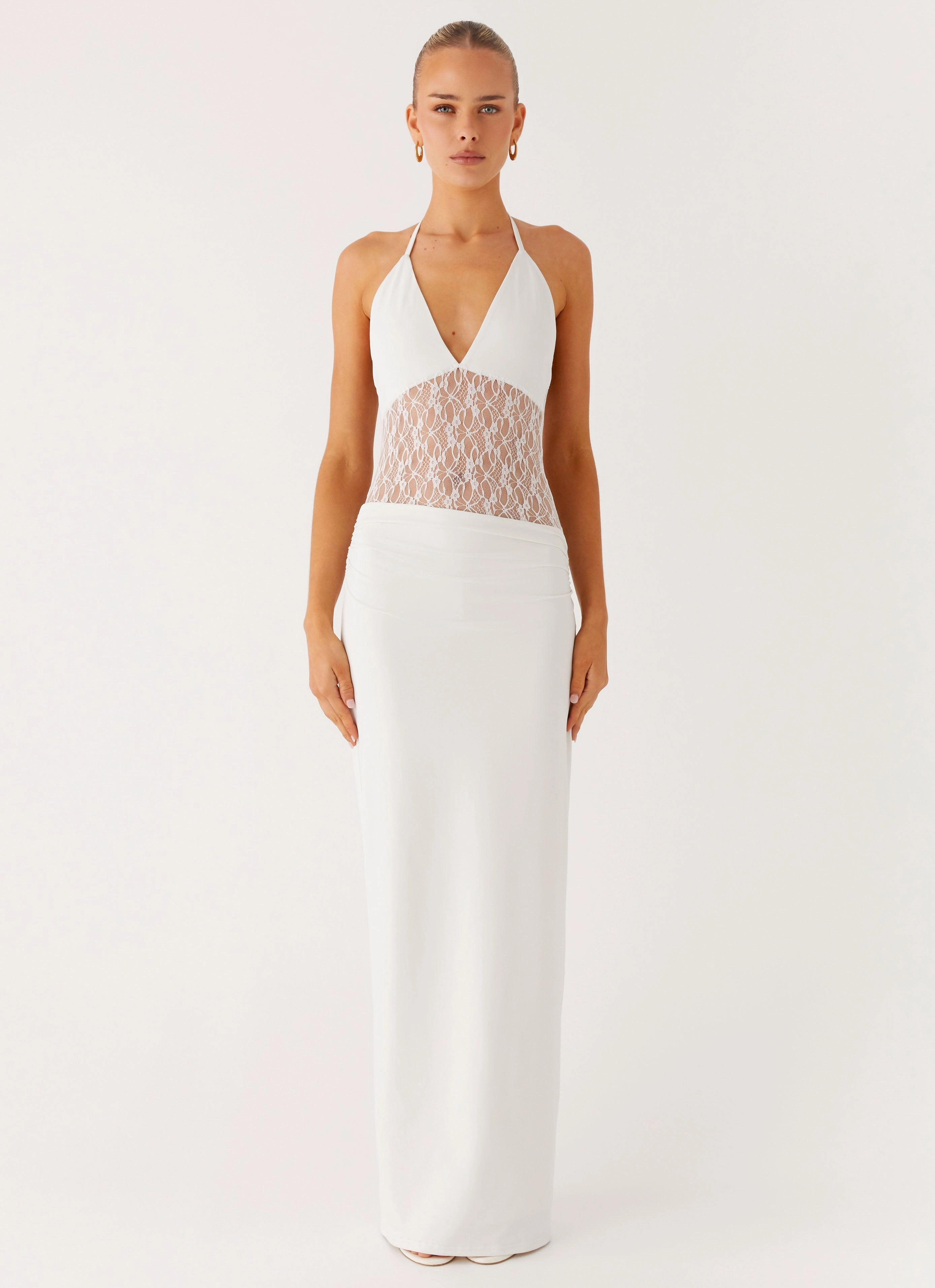 All Fit Style Enchant Lace Maxi Dress - Ivory
