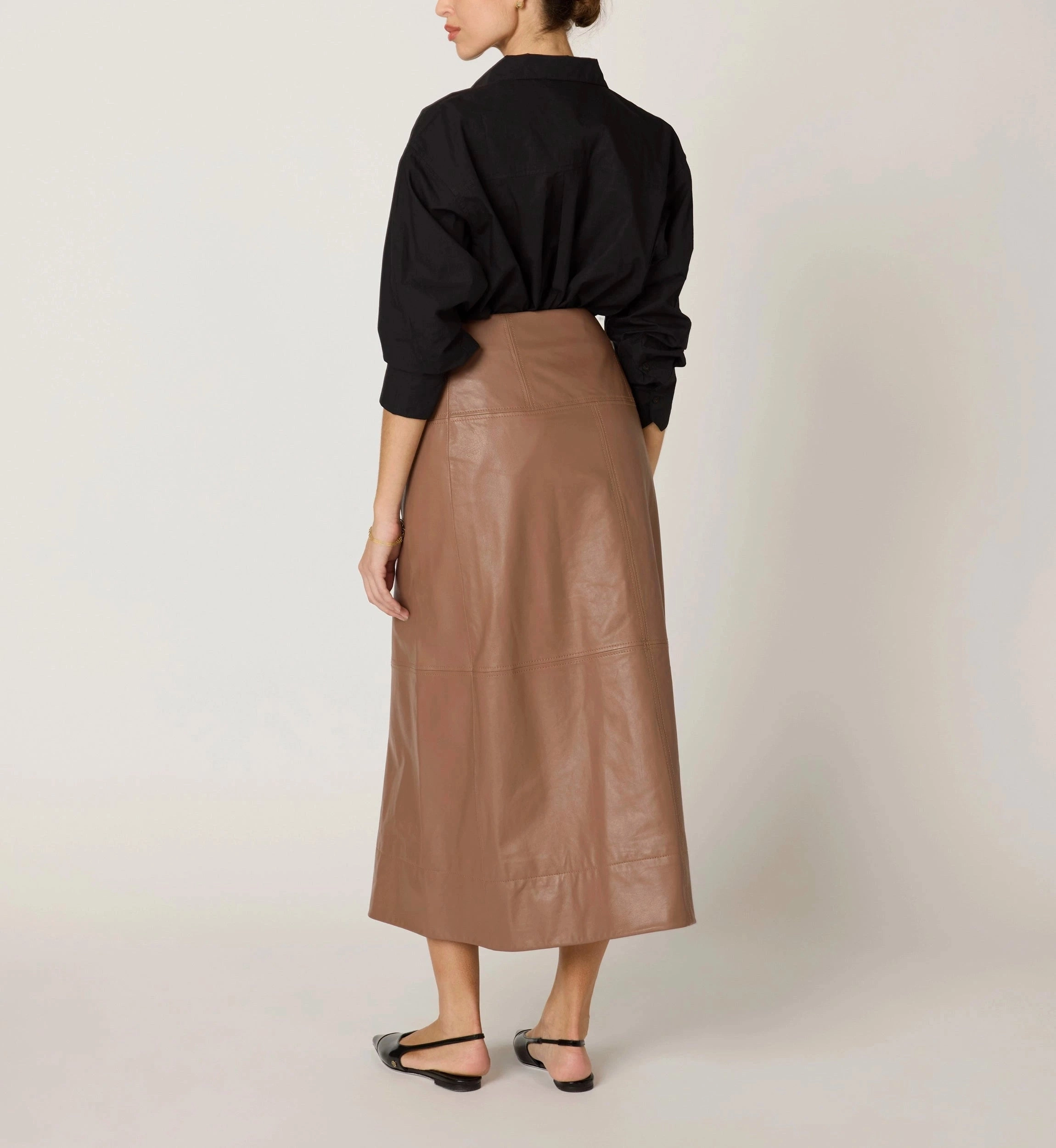 ConvertibleCollarSystem OversizedFit Livia Midi Skirt | Woodrose