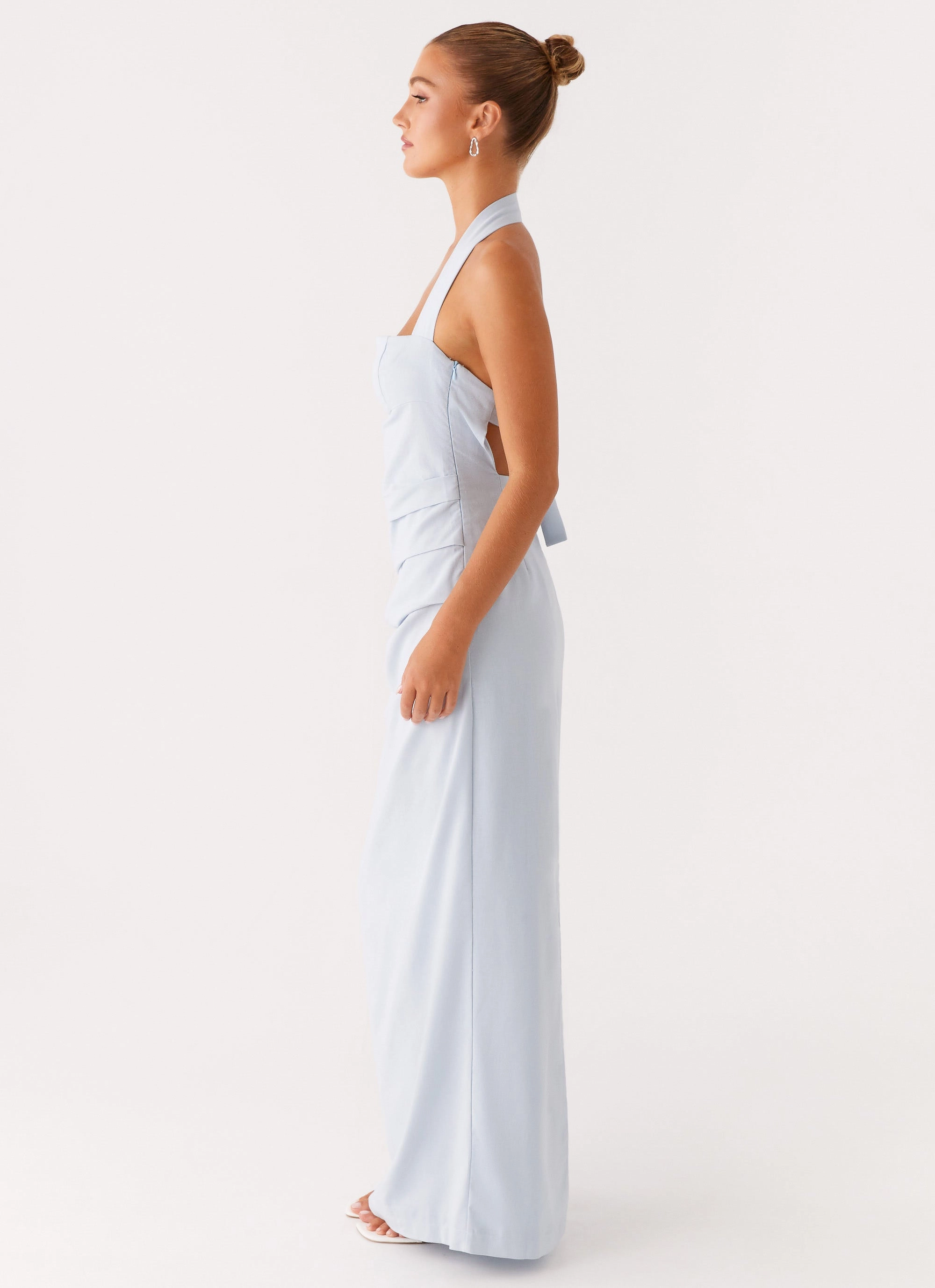 Silky Shine Sleek Style Rumour Has it Maxi Dress - Blue