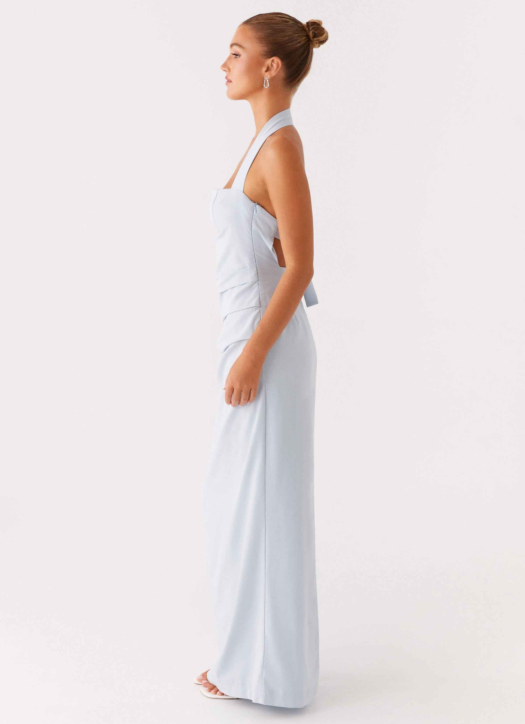 Rumour Has it Maxi Dress - Blue Cozy Layering