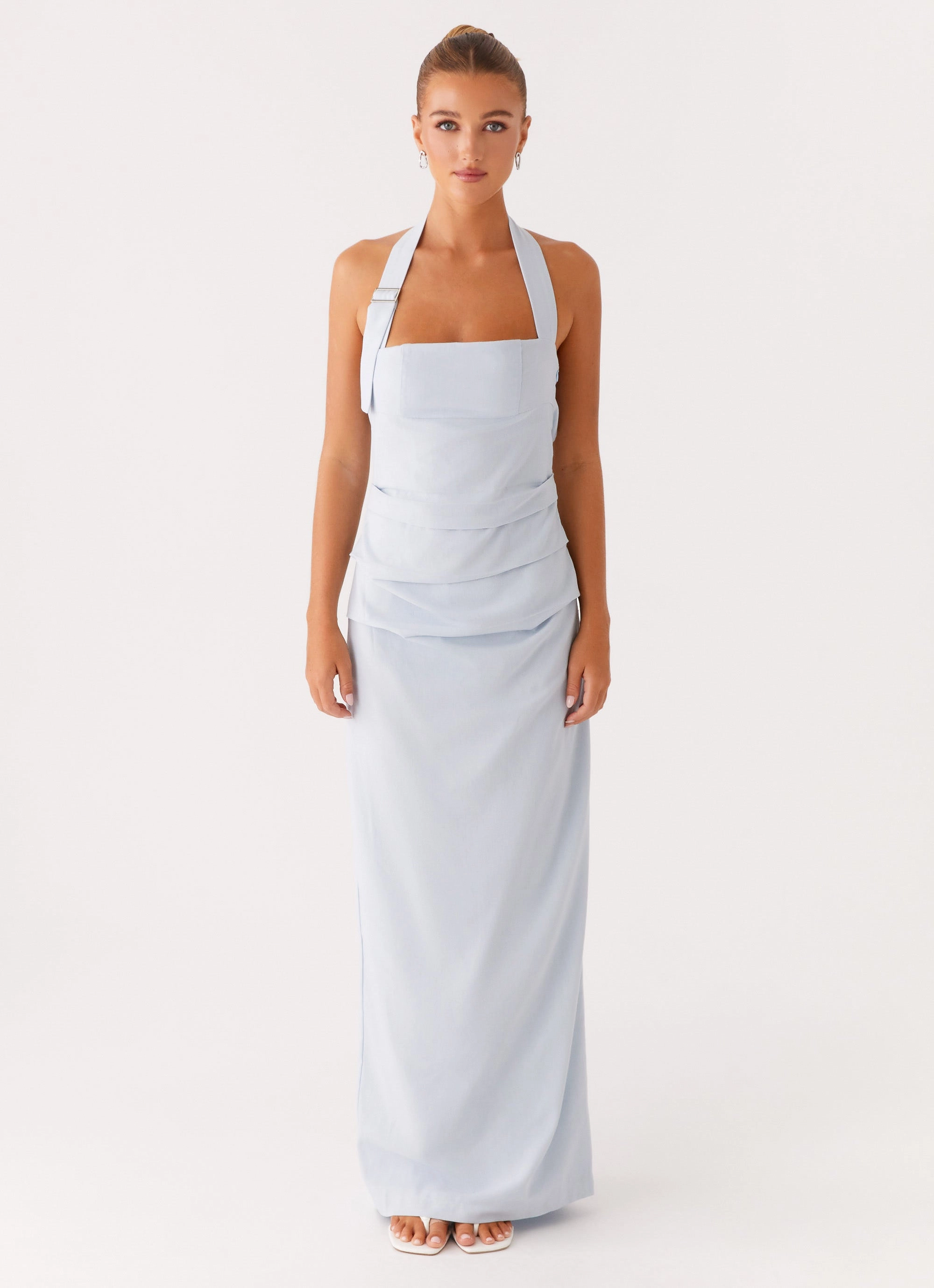 Tasteful Detail Love Soft Rumour Has it Maxi Dress - Blue