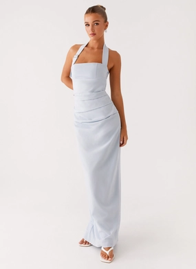 Rumour Has it Maxi Dress - Blue Minimalist-Trend Balanced feel