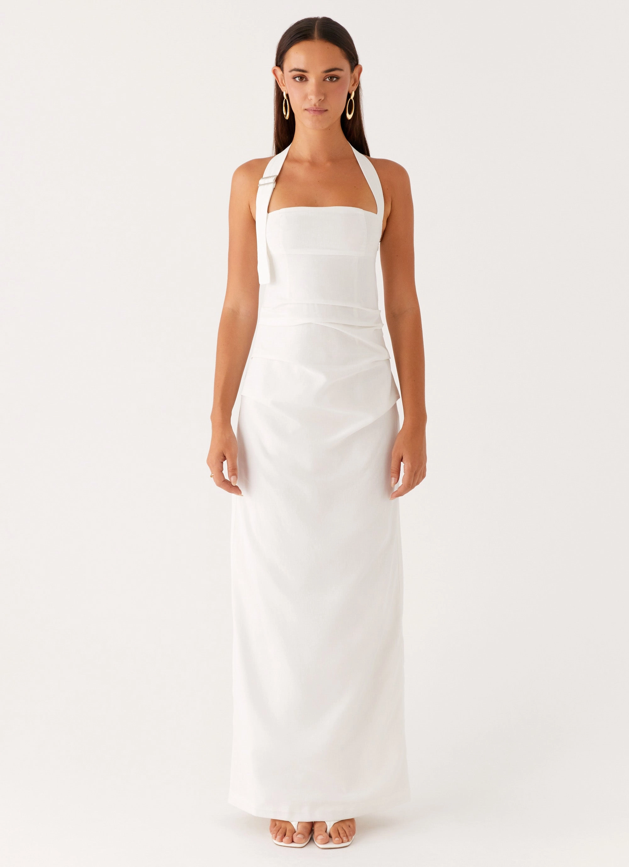 Mid Fit Rumour Has it Maxi Dress - White