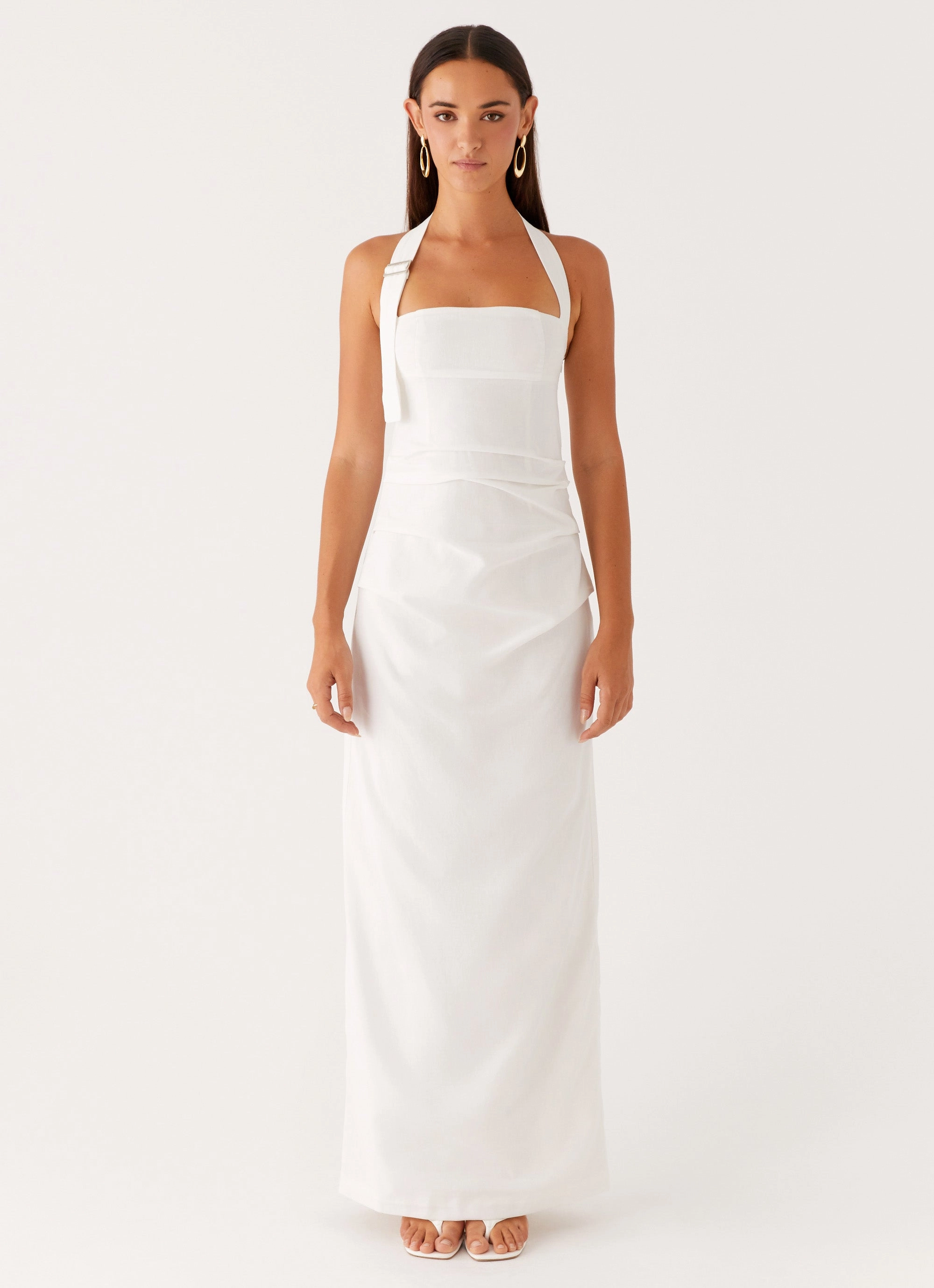Evening Tone Crisp Look Rumour Has it Maxi Dress - White