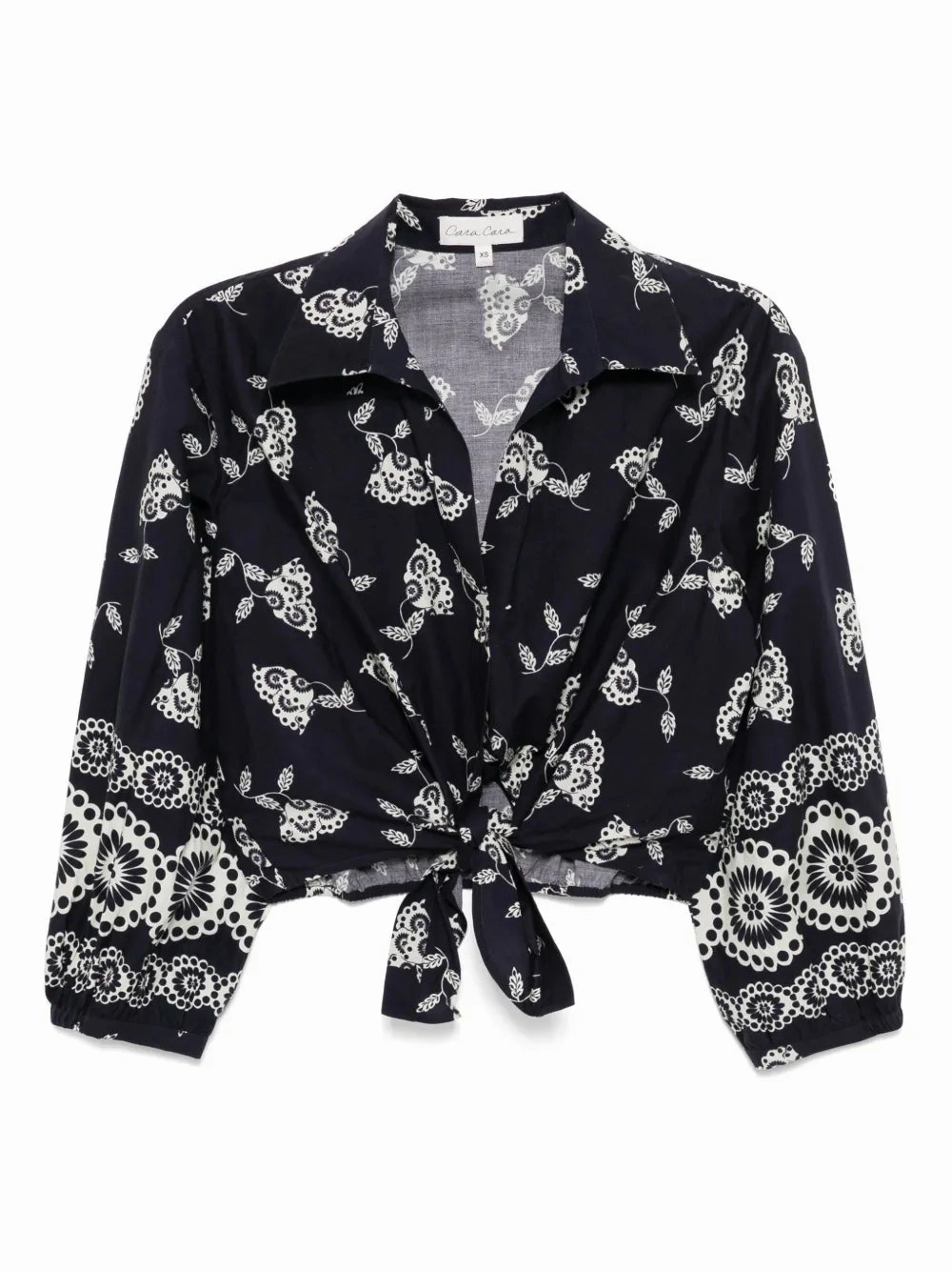 AntiOdorTreatment Chic Sweater Rumson Top in Floret Evening Blue