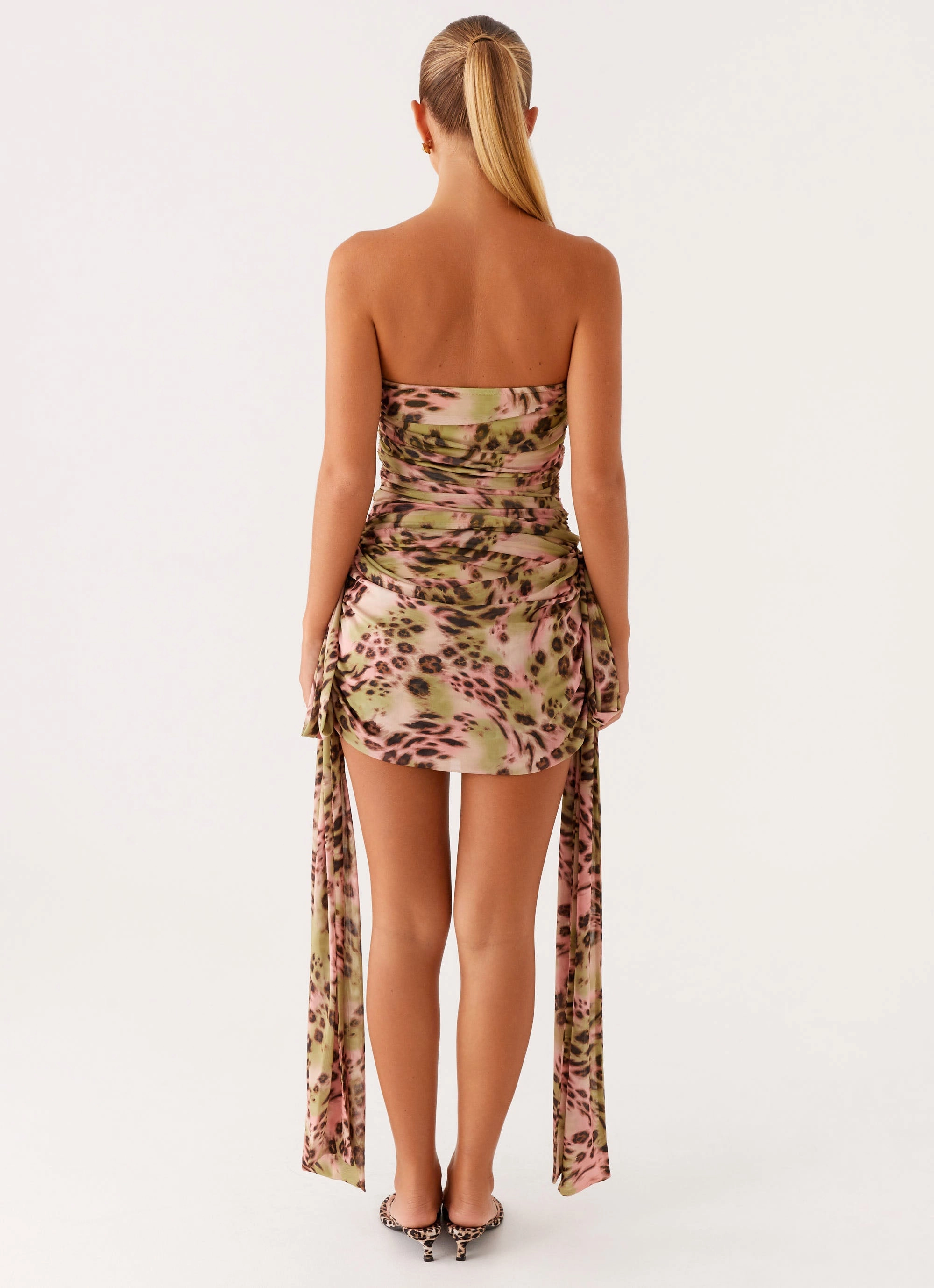 High-Fashion Mood Casual Georgie Mini Dress - Swirl Leo