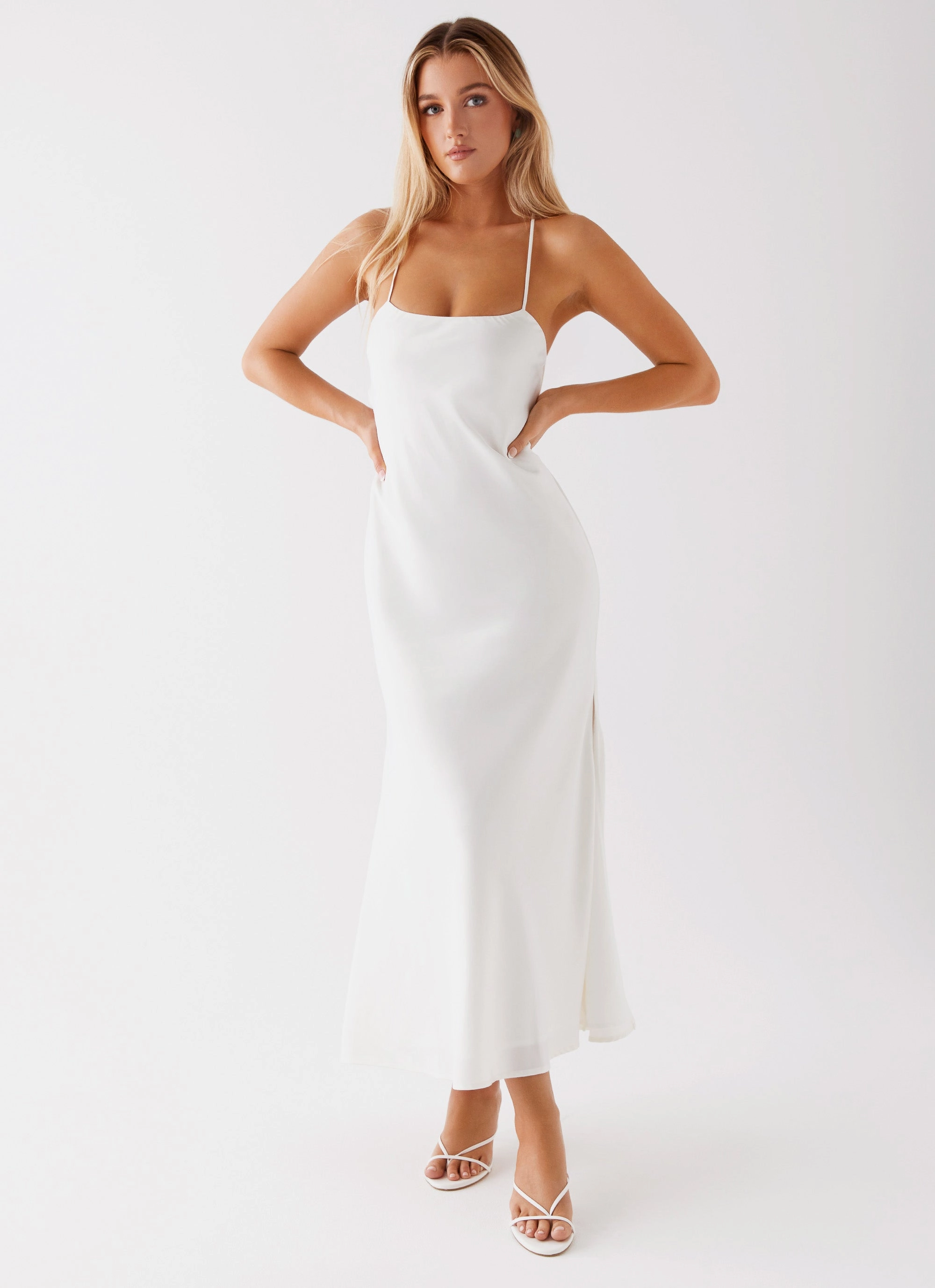 Runway Royalty Maxi Dress - White Soft cotton dress Workwear Comfort