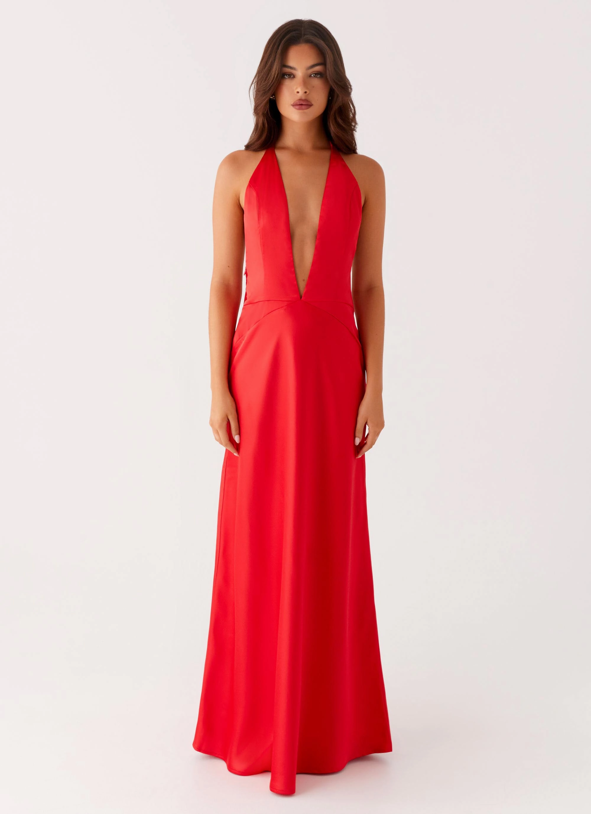 Idol Maxi Dress - Red Stylish Design Warm Base