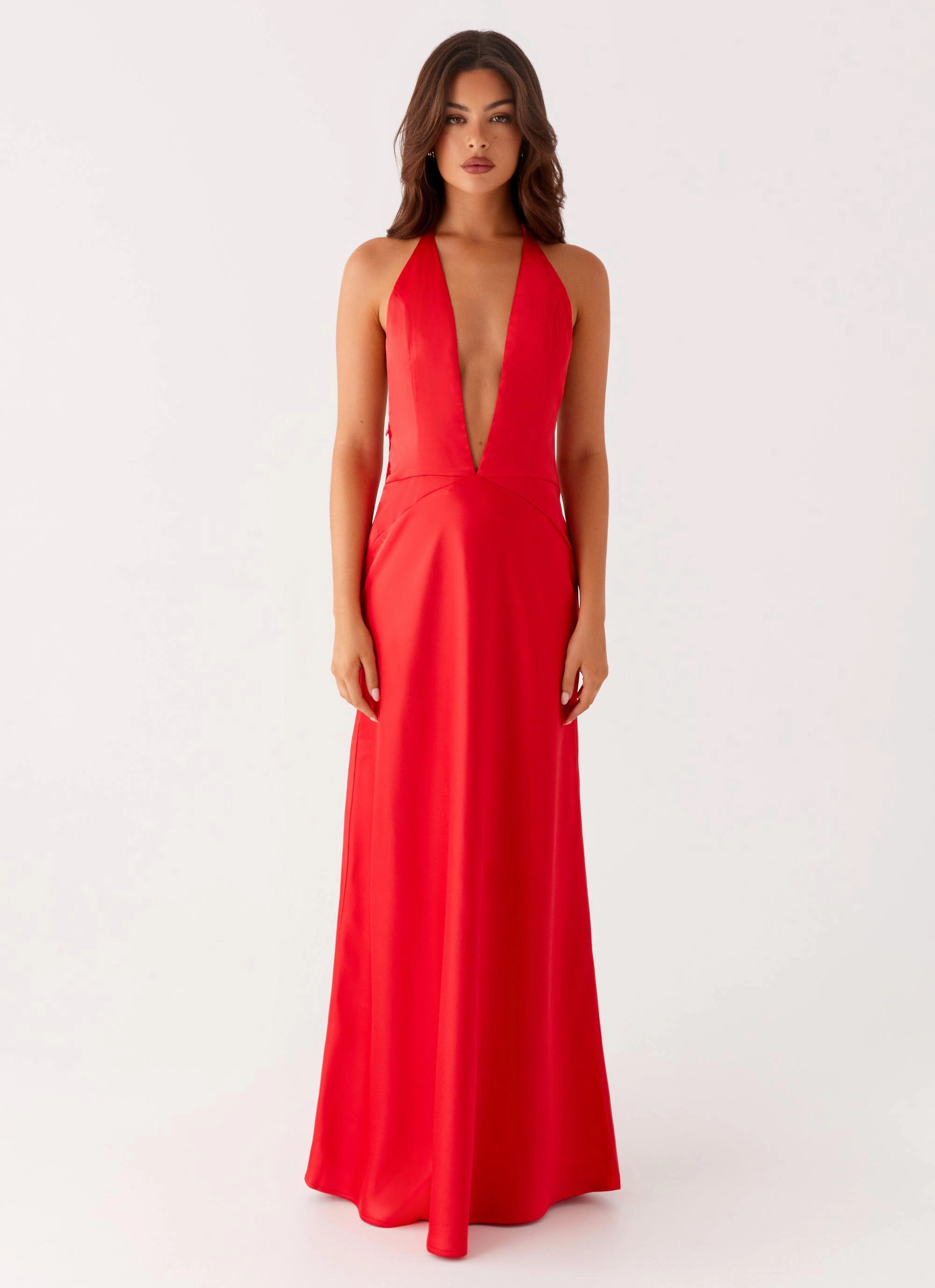 custom-fit Idol Maxi Dress - Red