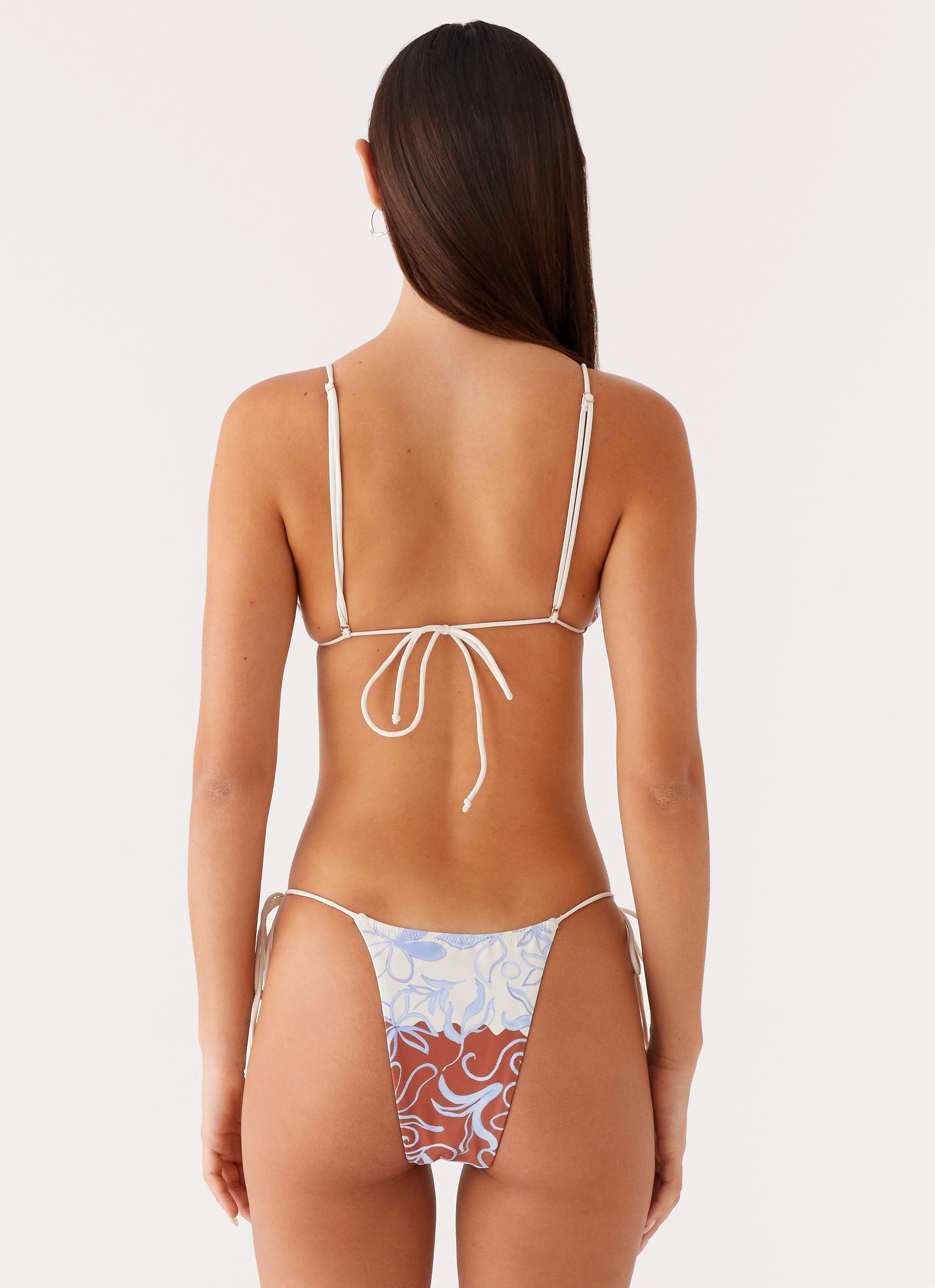 Ryland Bead Bikini Top - Bloom Wave Print Versatile Closure