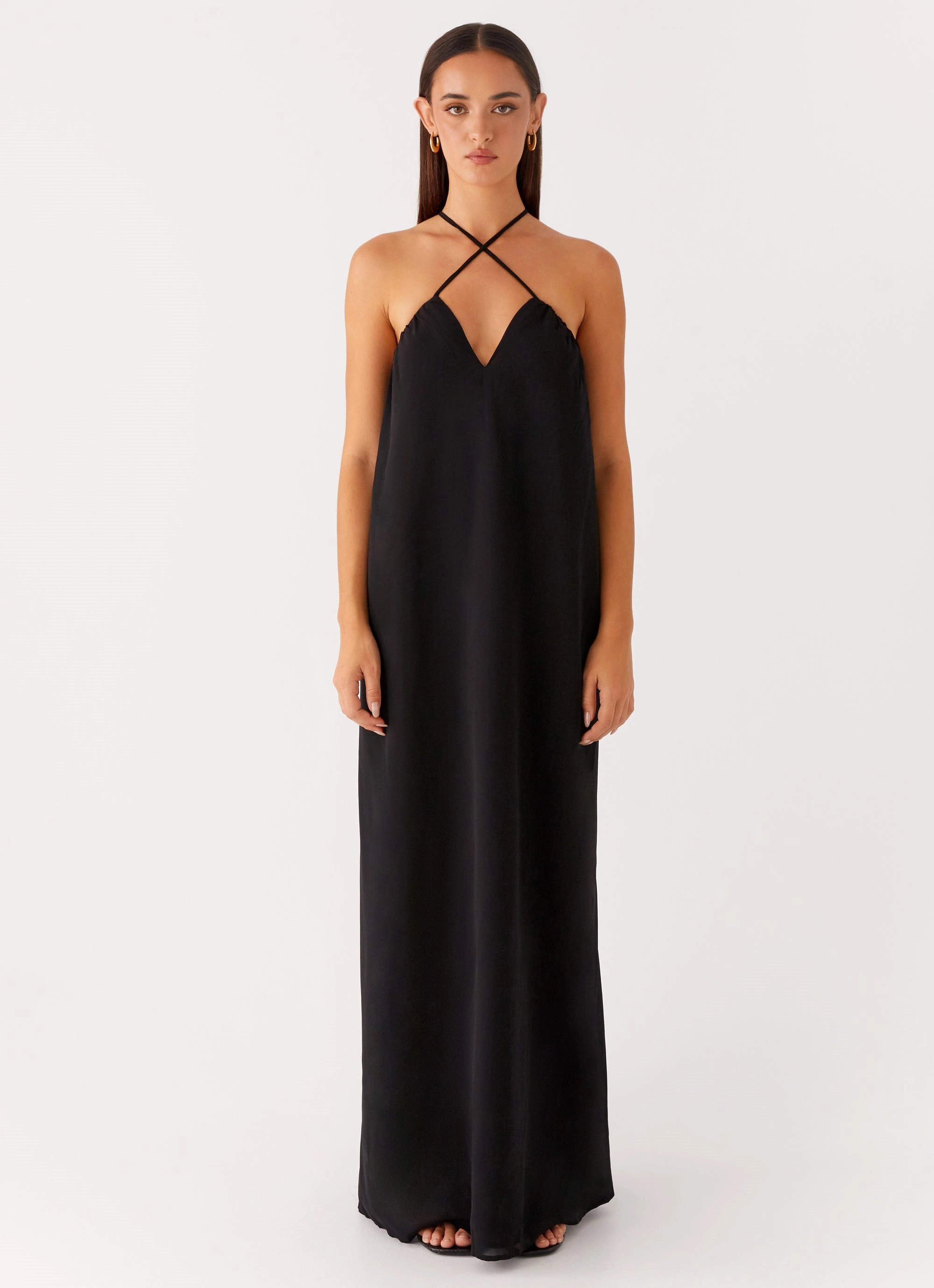 Vintage Vibe Chic and Cozy Saba Maxi Dress - Black