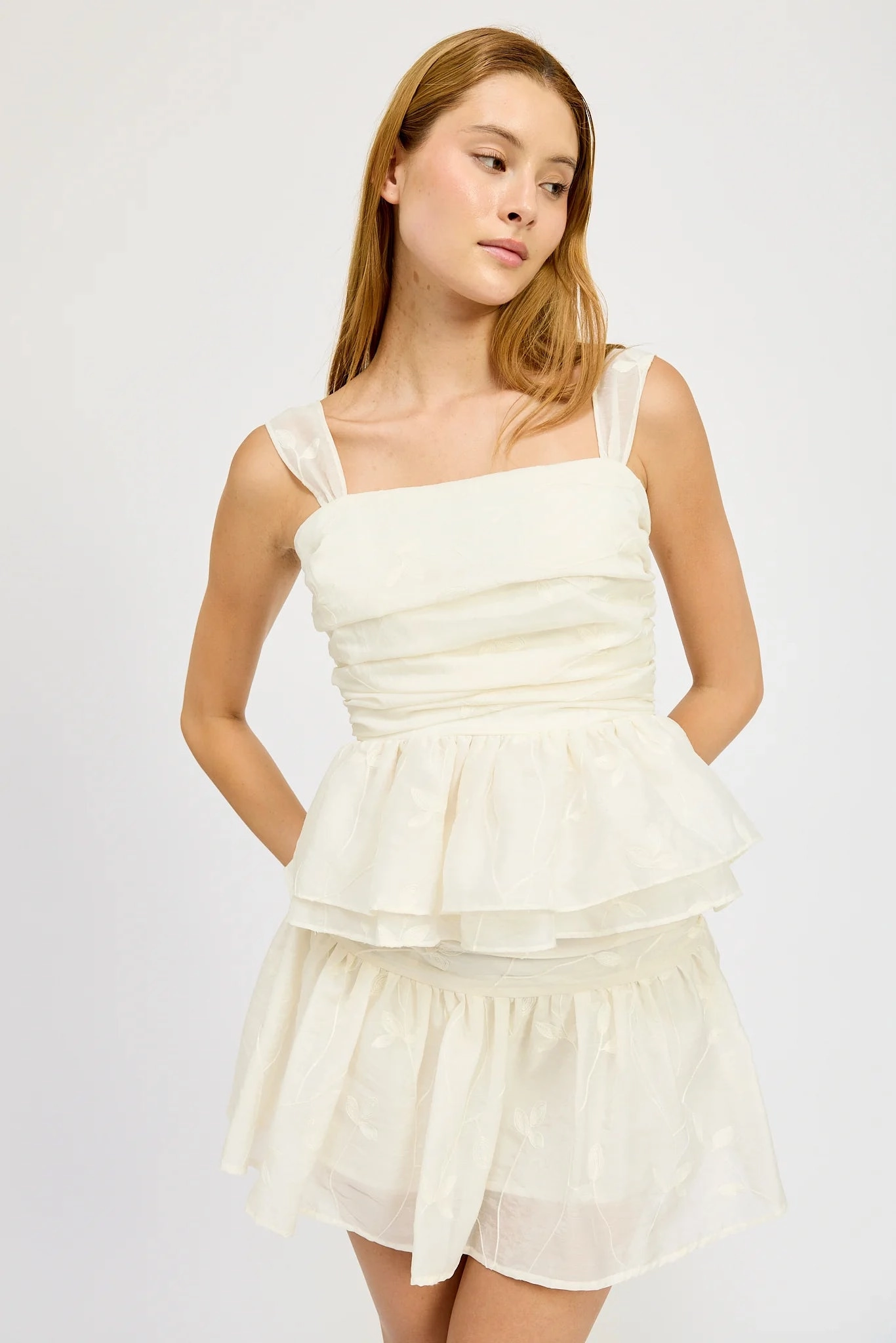 ContrastPlacket Sadie Top - Ivory