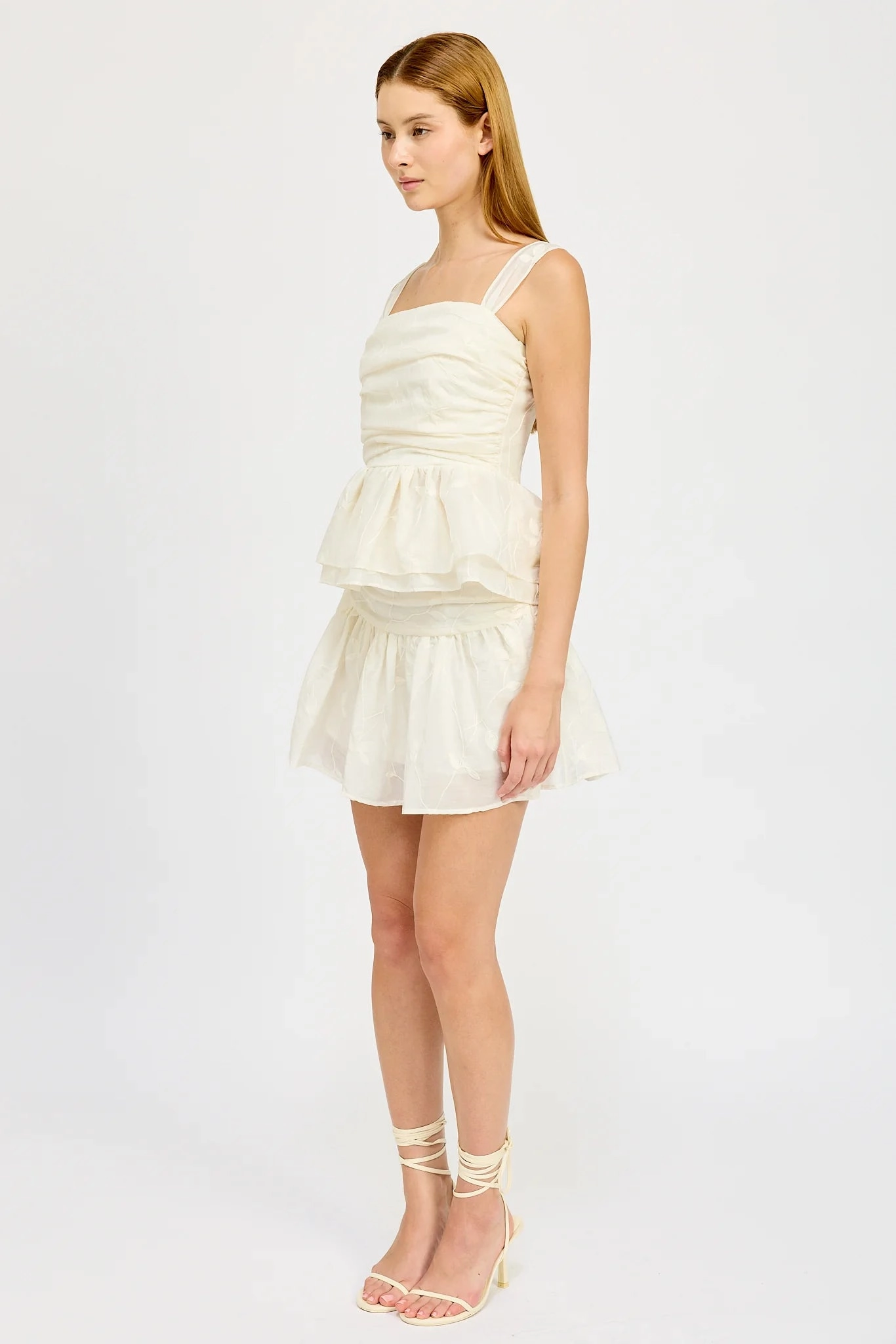 Double Layered Hood Assembly Sadie Top - Ivory