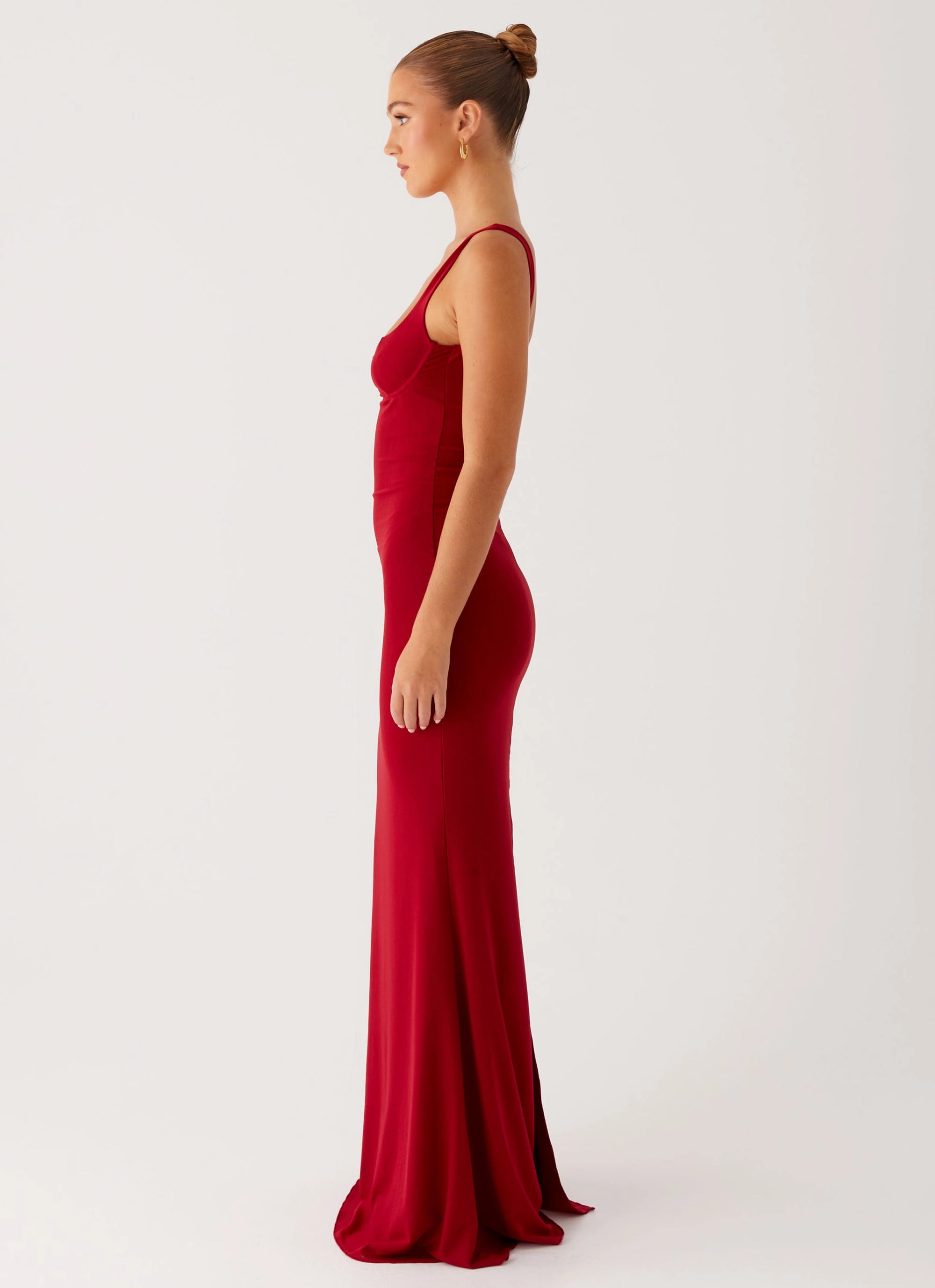 Safiya Maxi Dress - Maroon Grace Vibe