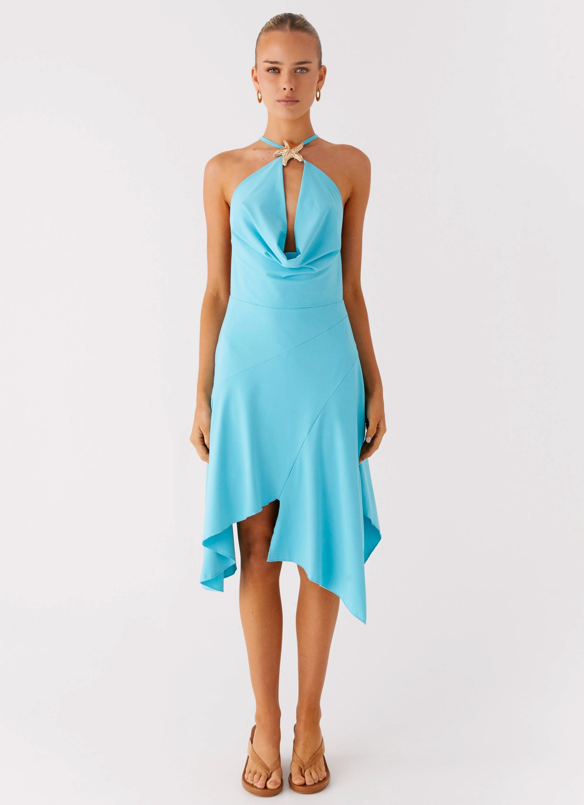 Salt Kiss Midi Dress - Turquoise All Purpose Basic Cool
