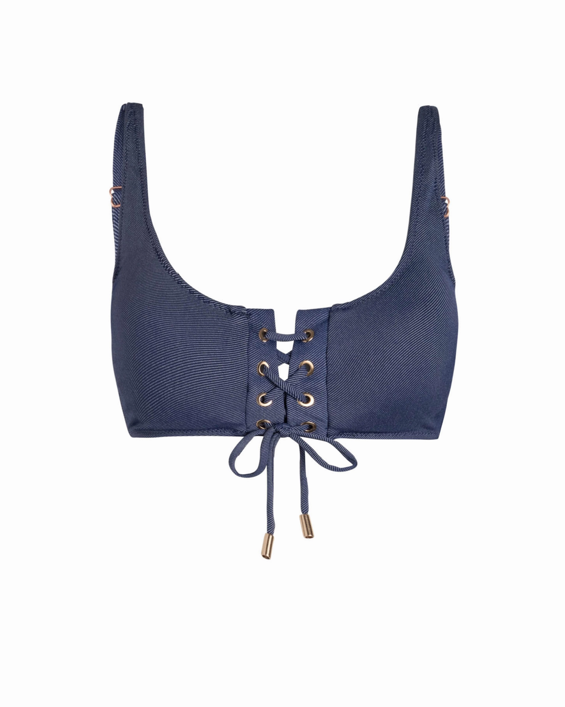 Snag Resistant Surface Samara Top In Indigo Twill