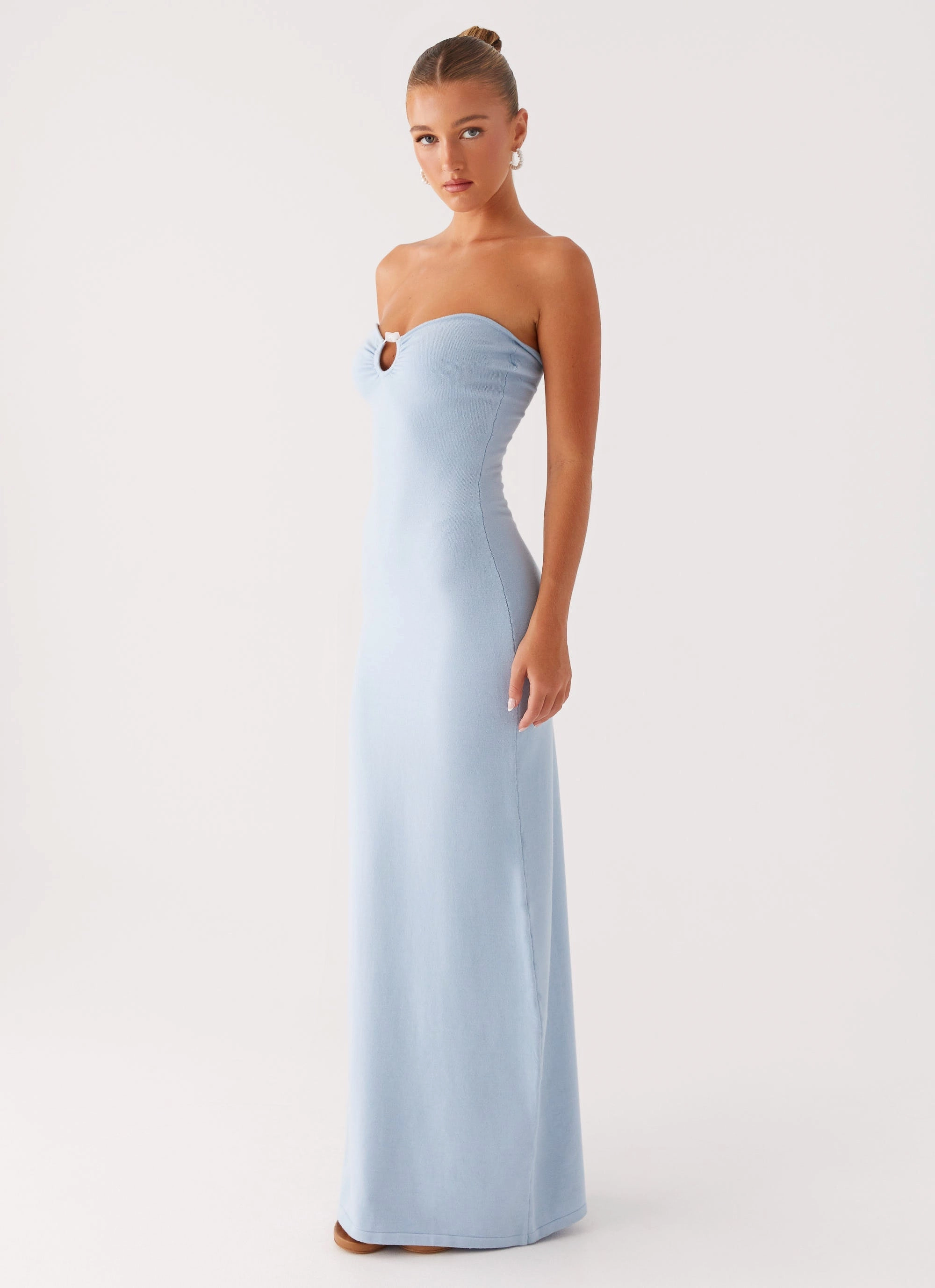 Soft Harmony Lounge Comfort Samson Knit Maxi Dress - Blue